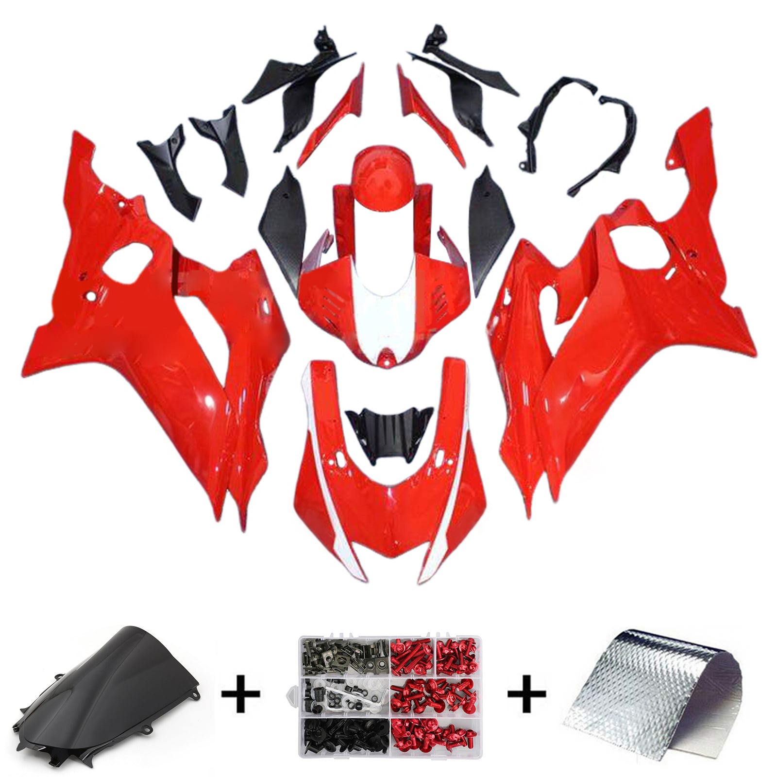 Amotopart 2017-2023 Yamaha YZF R6 Orange White Fairing Kit