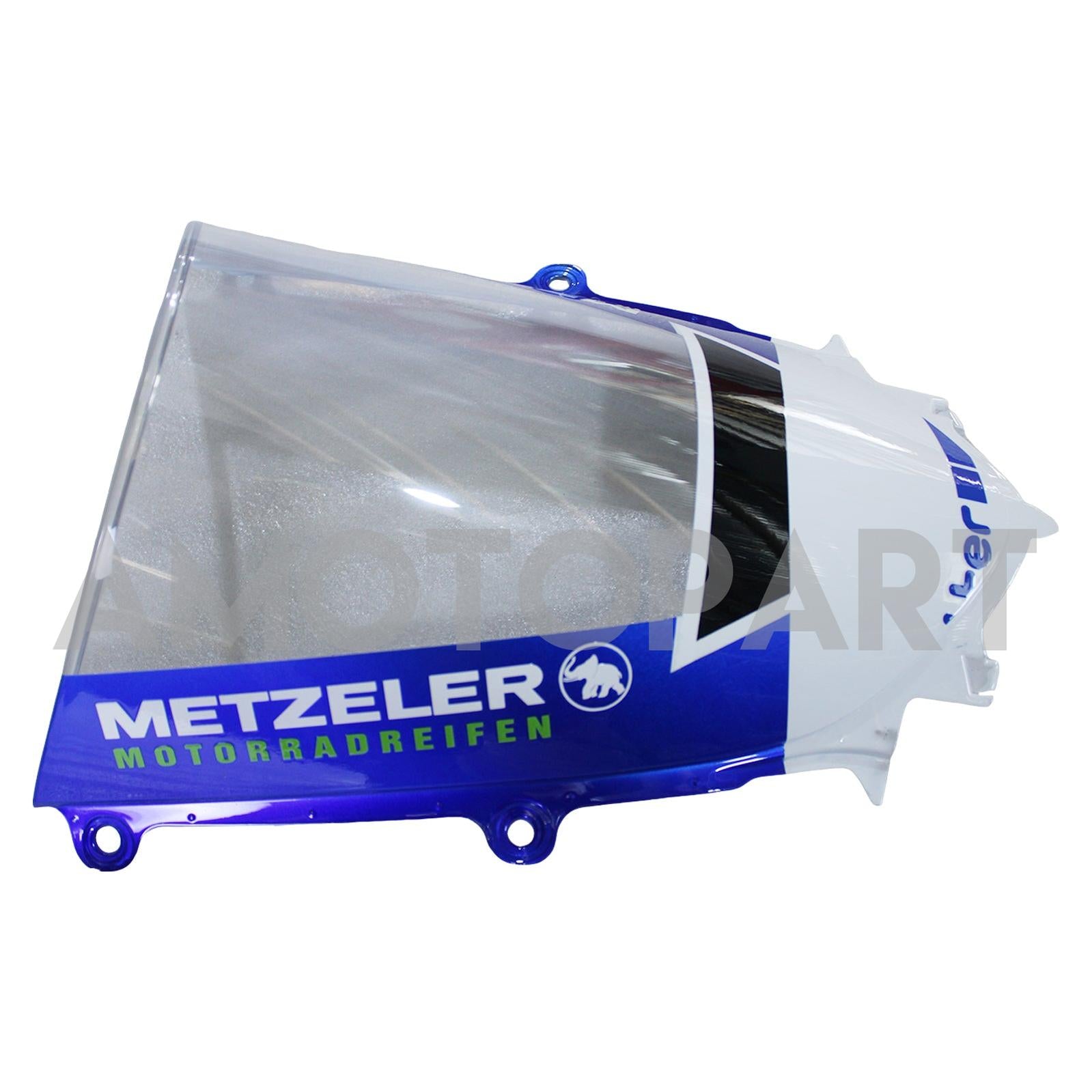 Amotopart 2017-2023 Yamaha YZF R6 White Blue Black Black Yellow Fearing Kit