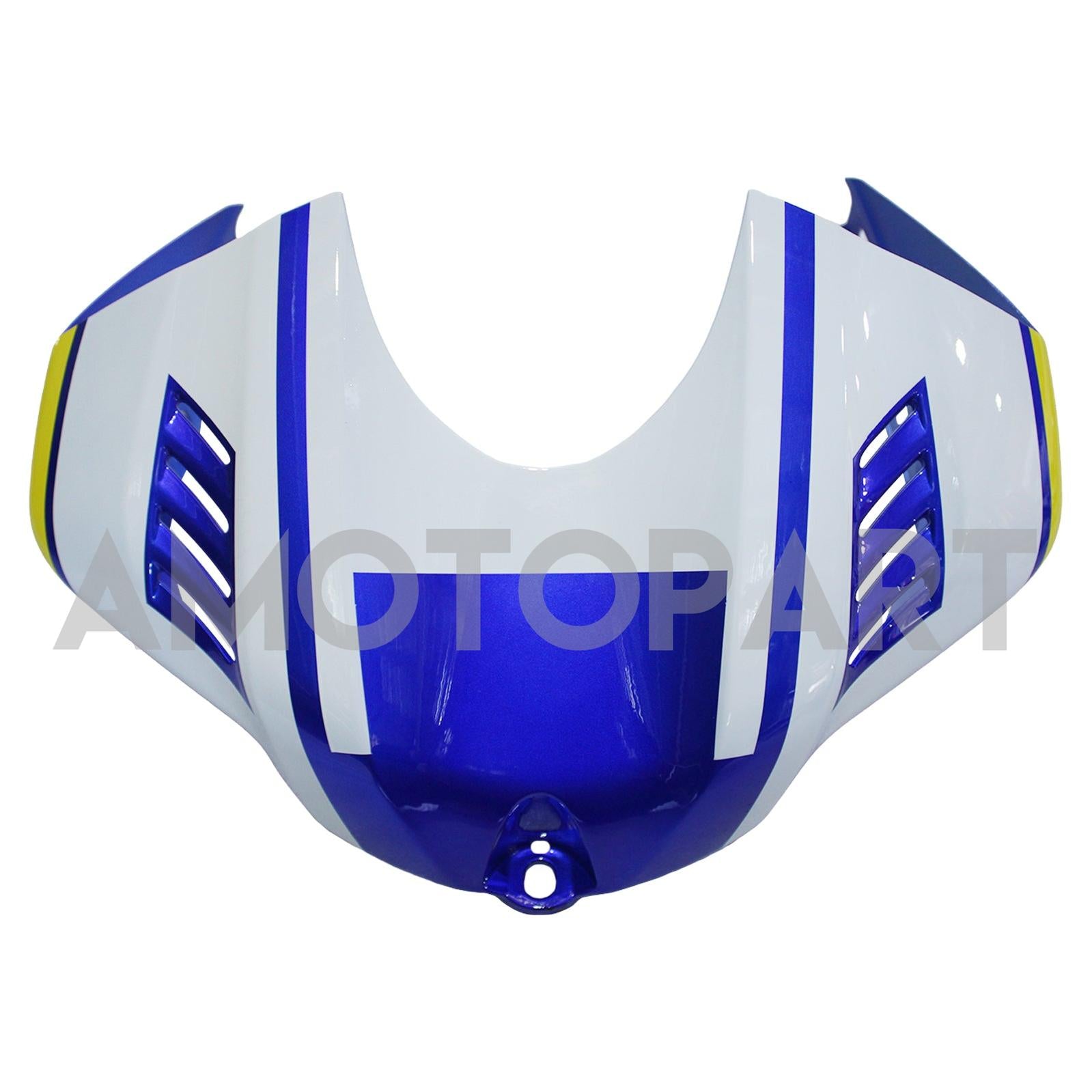 Amotopart 2017-2023 Yamaha YZF R6 White Blue Black Black Yellow Fearing Kit
