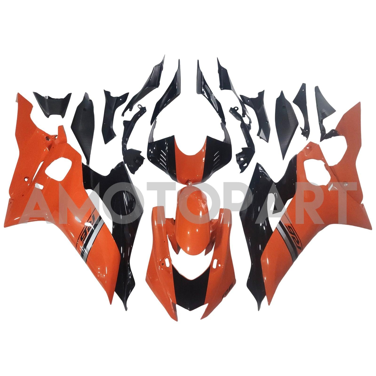 Amotopart 2017-2023 Yamaha YZF R6 Black Light Brown Fairing Kit