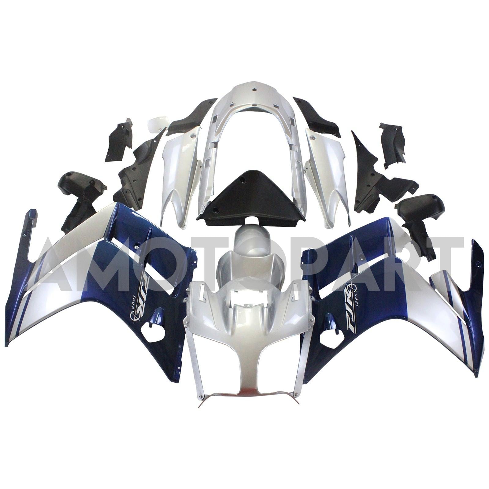 Amotopart 2001–2006 Yamaha FJR 1300 Blau&Grauer Verkleidungssatz