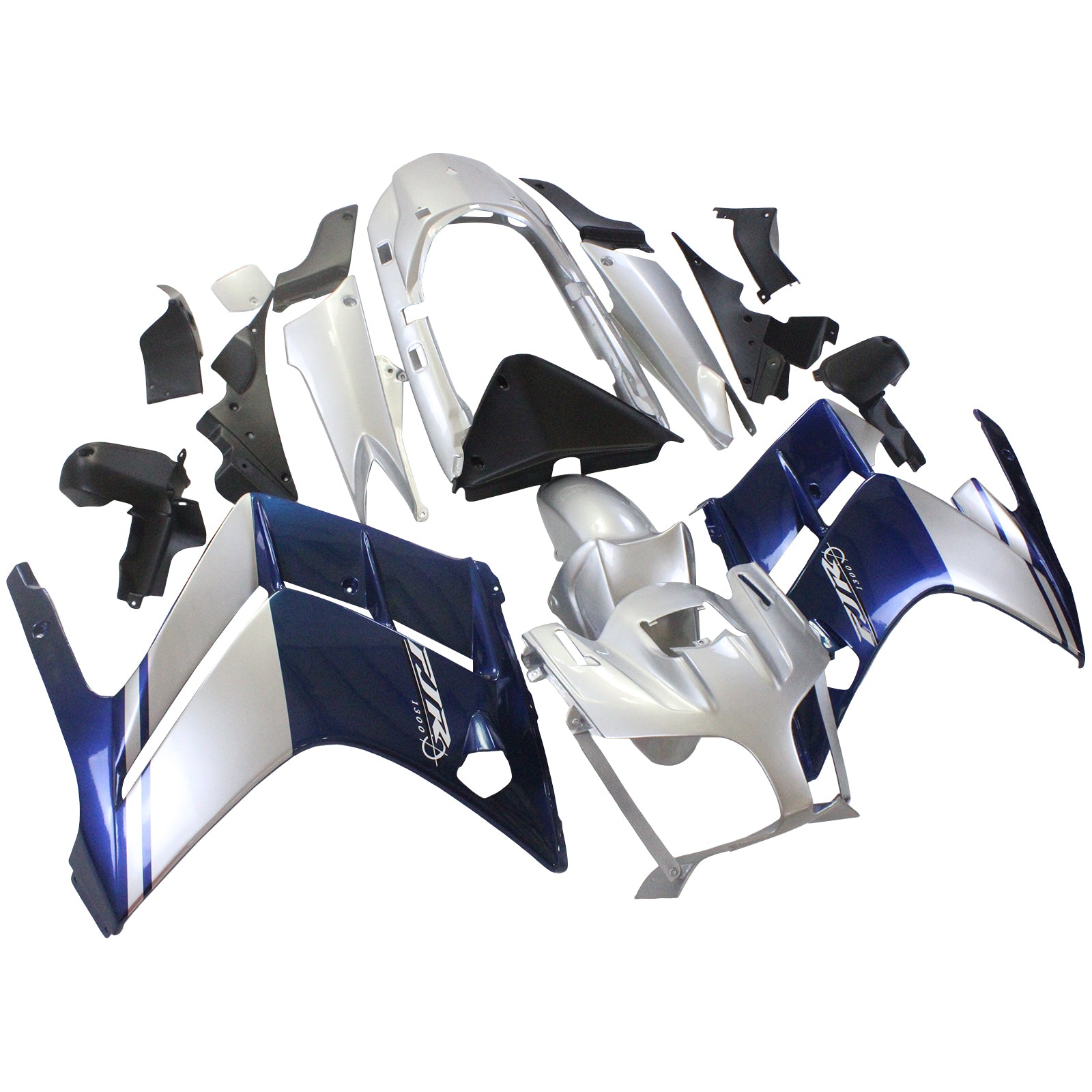 Amotopart 2001-2006 Yamaha FJR 1300 Blue & Grey Fairing Kit