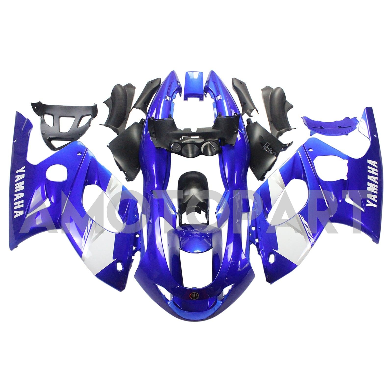 Amotopart Yamaha 1996-2007 YZF 600R Thundercat Blue White Fairing Kit