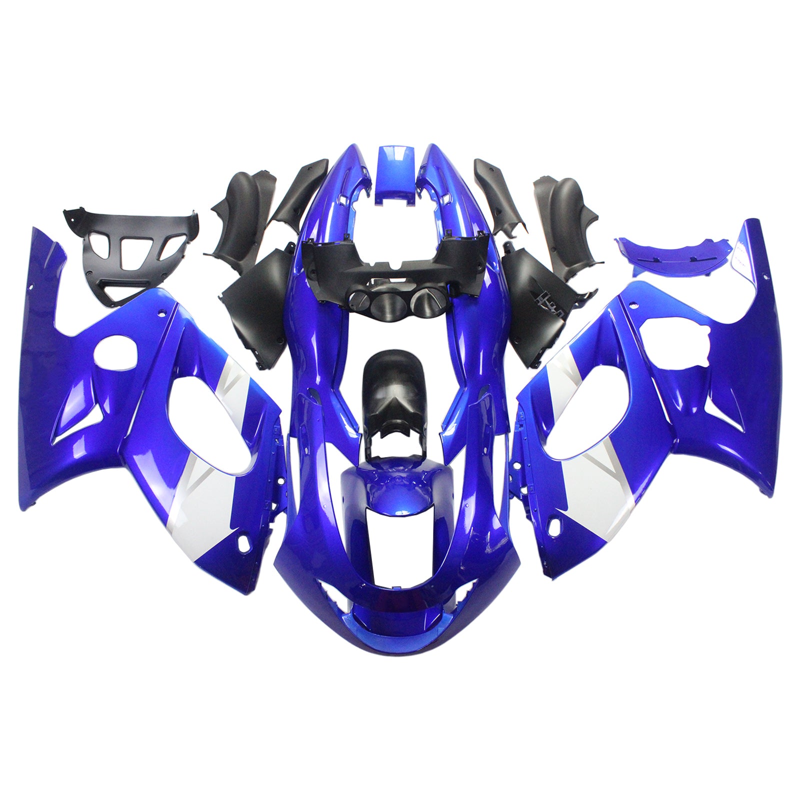 Amotopart Yamaha 1996-2007 YZF 600R Thundercat Blue White Fairing Kit