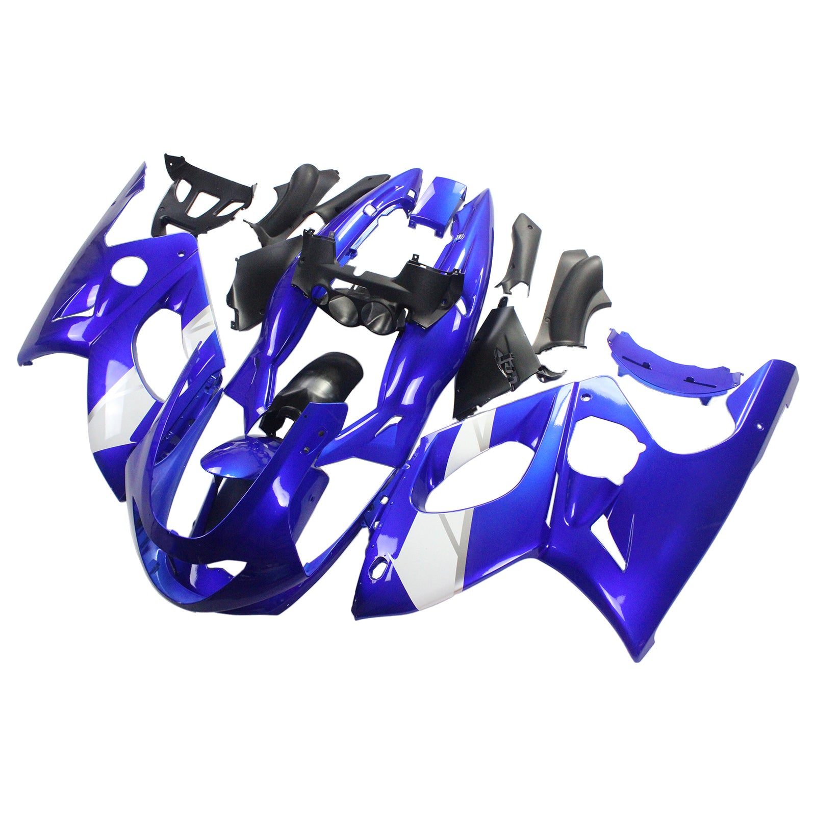 Amotopart Yamaha 1996-2007 YZF 600R Thundercat Blue White Fairing Kit