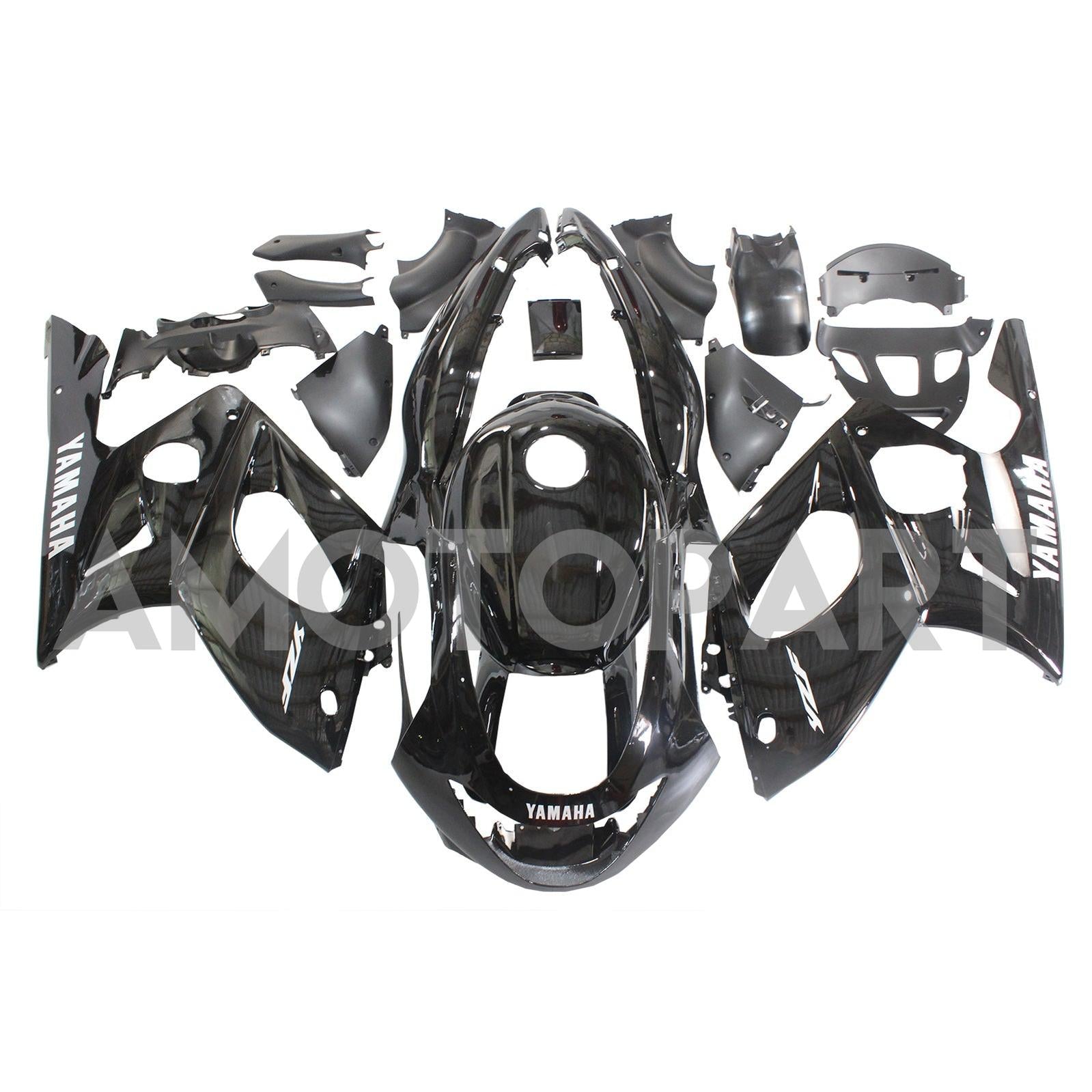 Amotopart Yamaha 1996-2007 YZF 600R Thundercat Black Fairing Kit