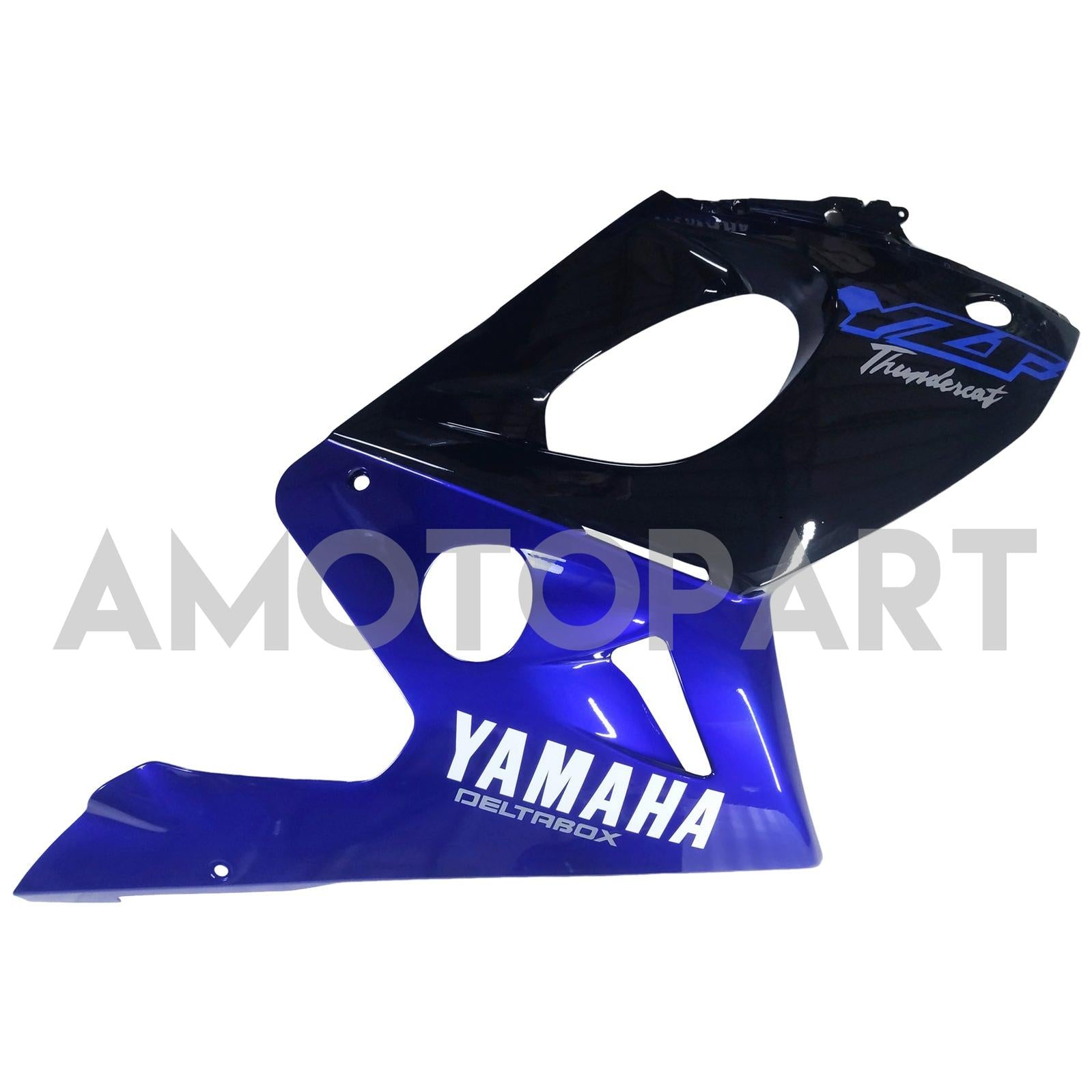 Amotopart 1996-2007 Yamaha YZF 600R Thundercat Glossy Black Blue Fairing Kit