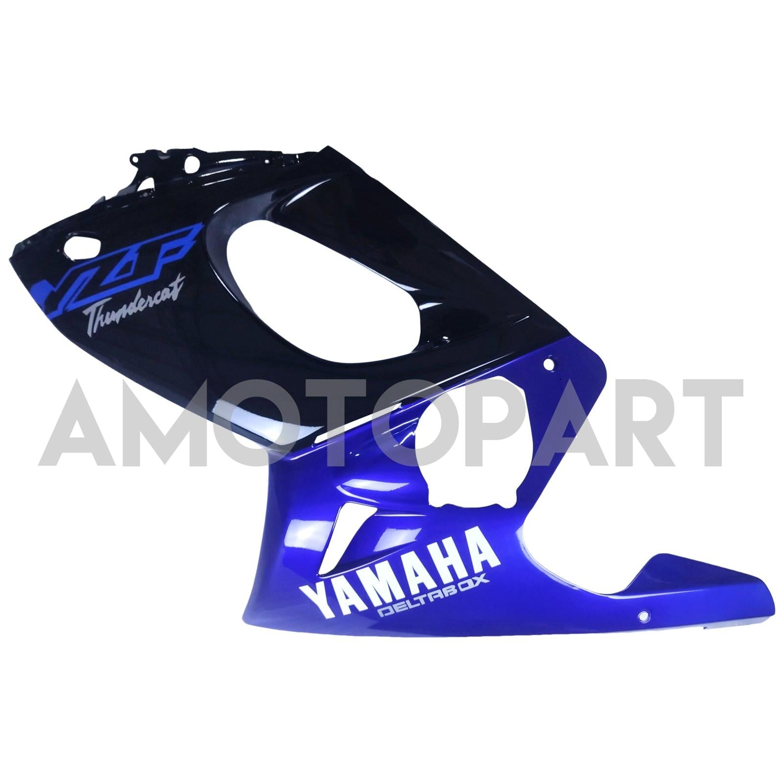 Amotopart 1996-2007 Yamaha YZF 600R Thundercat Glossy Black Blue Fairing Kit