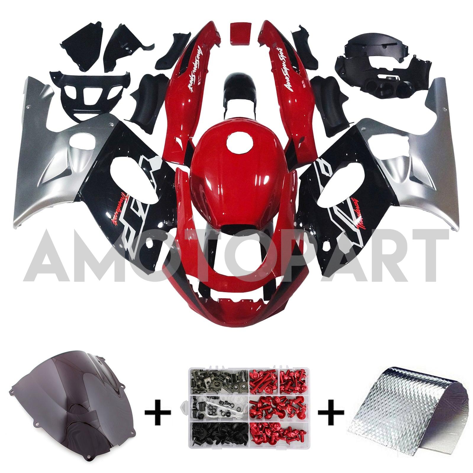 Amotopart 1996-2007 Yamaha YZF 600R Thundercat Red Black White Silver Fairing Kit