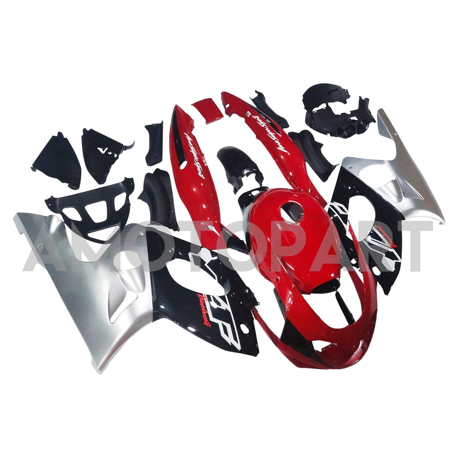 Amotopart 1996-2007 Yamaha YZF 600R Thundercat Red Black White Silver Fairing Kit