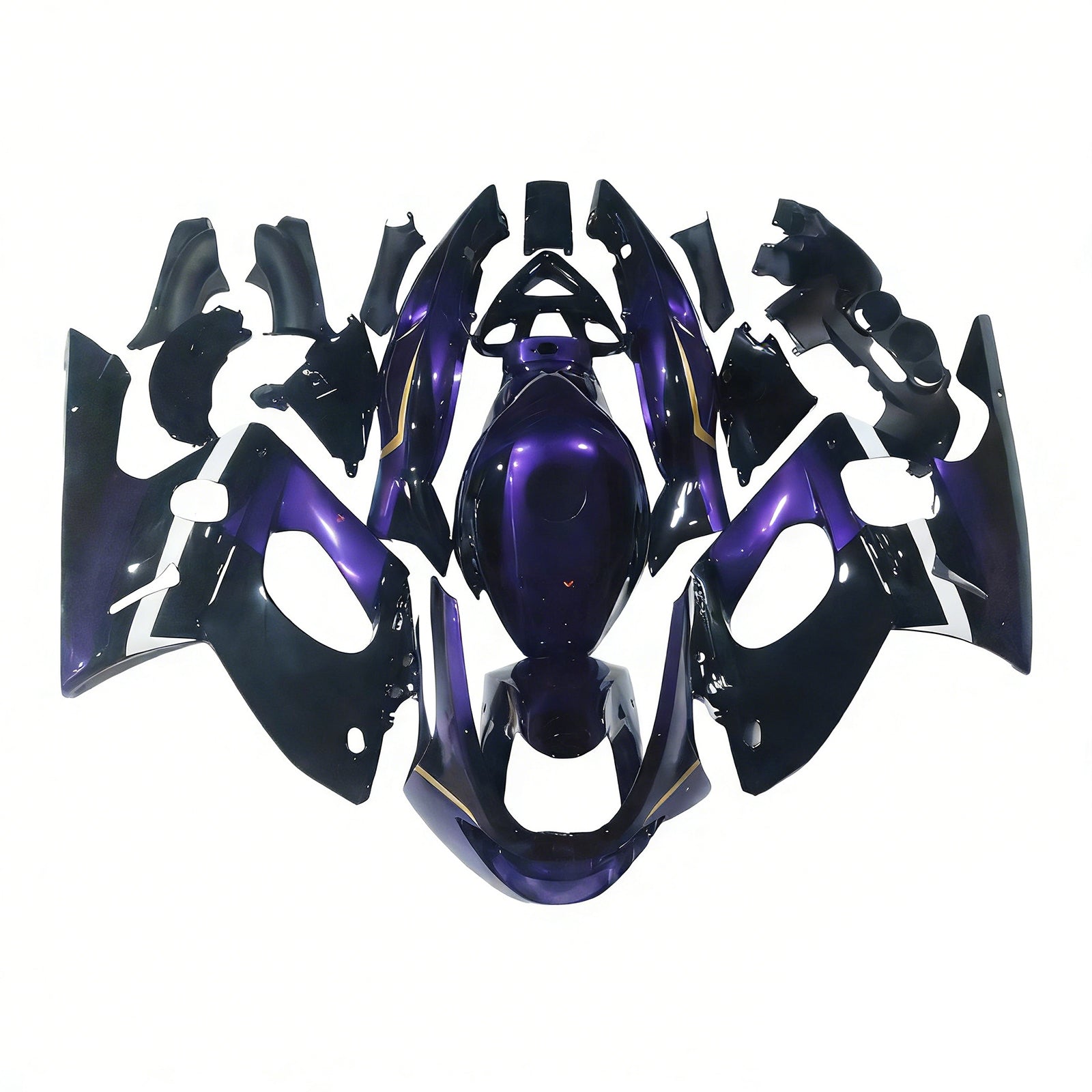 Amotopart 1996-2007 Yamaha Yzf 600r Thundercat Black Purple Fairing Kit