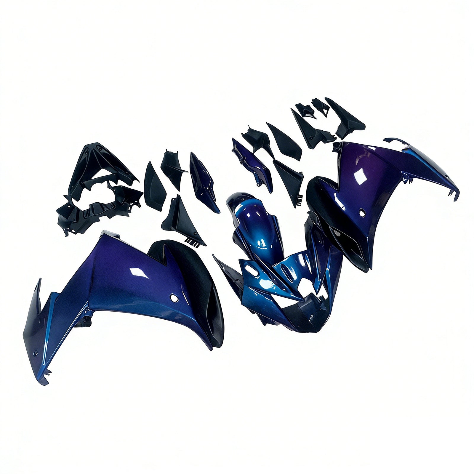 Amotopart 2009–2015 Yamaha FZ6R Blaues Verkleidungsset