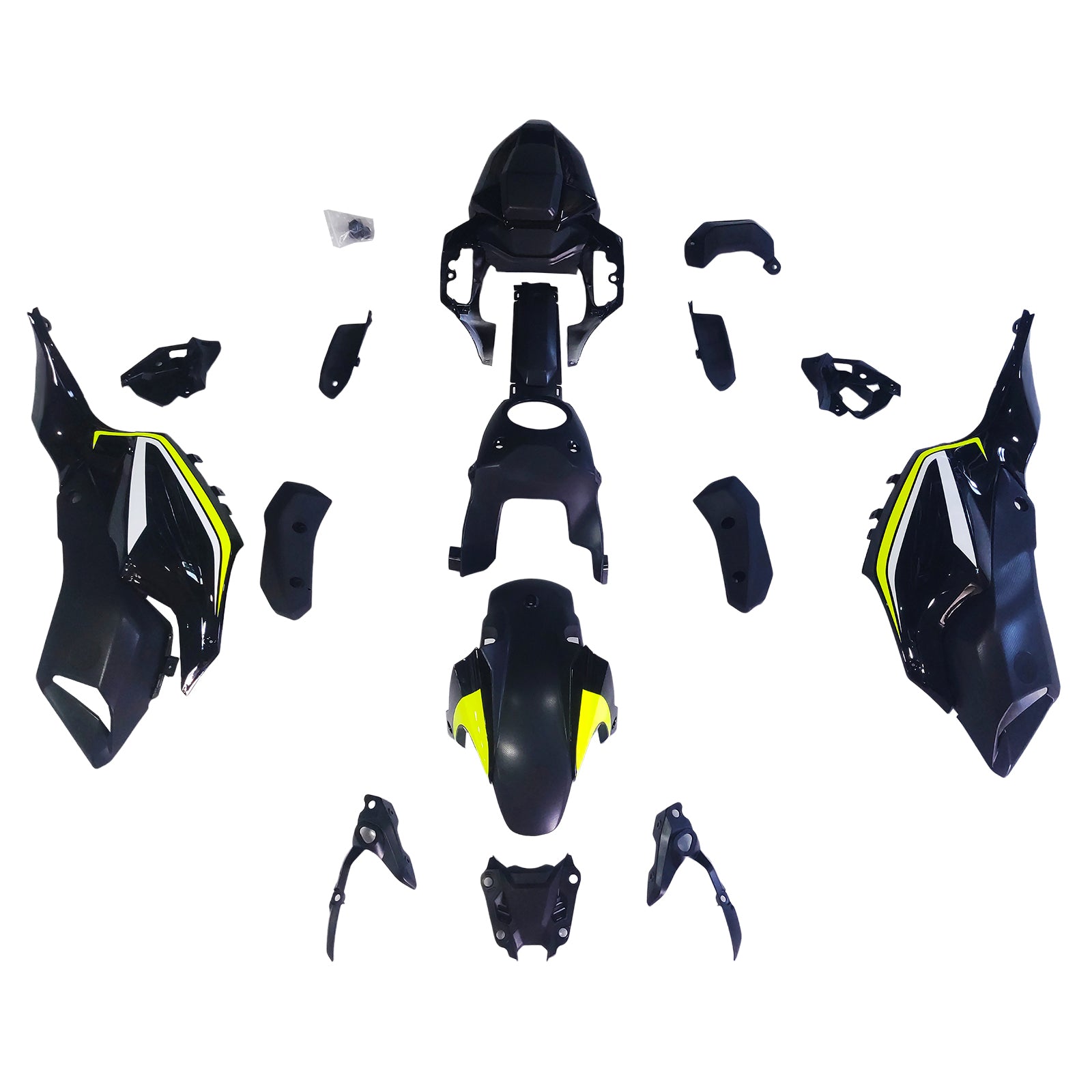 Amotopart 2012-2017 Yamaha MT-07 / FZ-07 Kit de carenagem amarela preta