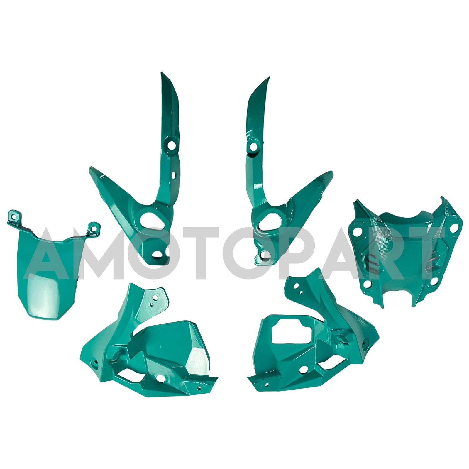 Amotopart 2012-2017 Yamaha MT-07 / FZ-07 Black Light Blue Fairing Kit