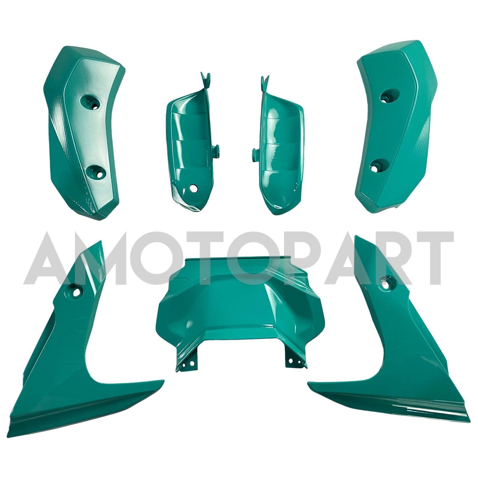 Amotopart 2012-2017 Yamaha MT-07 / FZ-07 Black Light Blue Fairing Kit