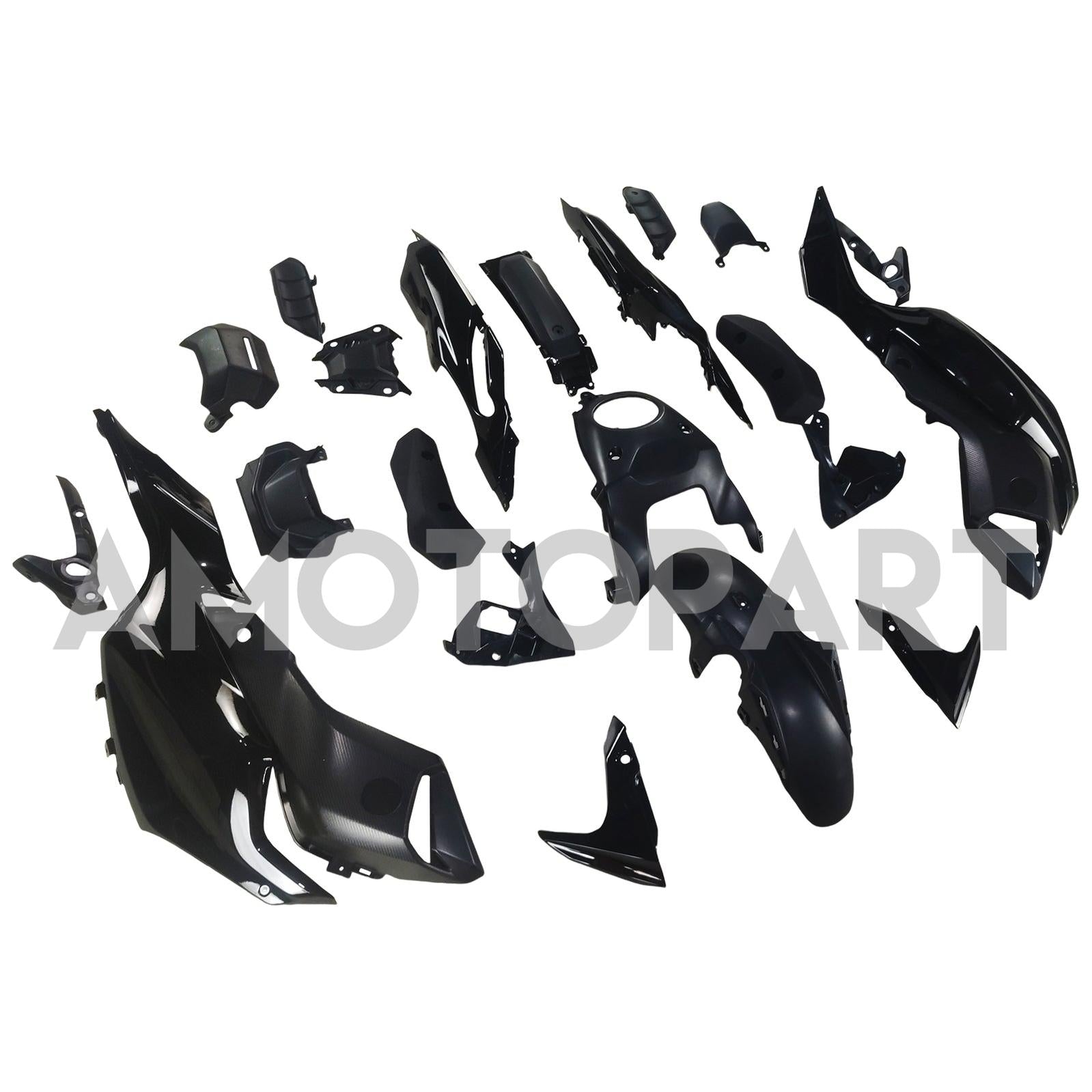 Amotopart 2012-2017 Yamaha MT-07/FZ-07 Schwarzverkleidungskit