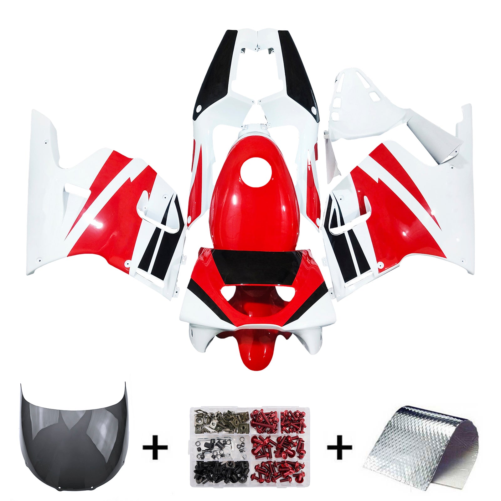 Amotopart Yamaha 1991–1994 TZR 250 rot-weißes Verkleidungsset