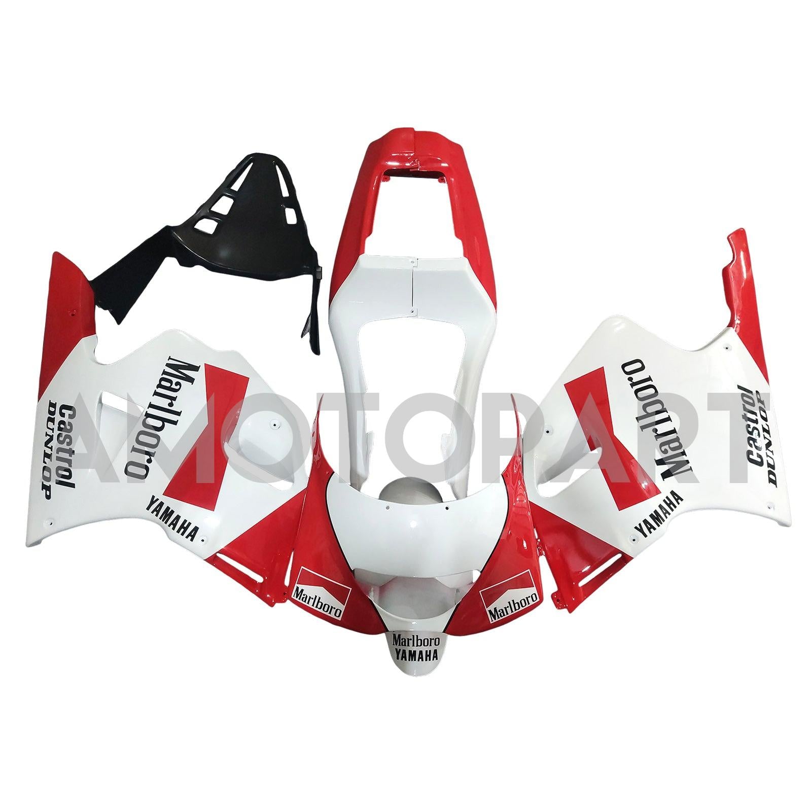 Amotopart Yamaha 1991-1994 TZR 250 Red White With Black Logos Fairing Kit