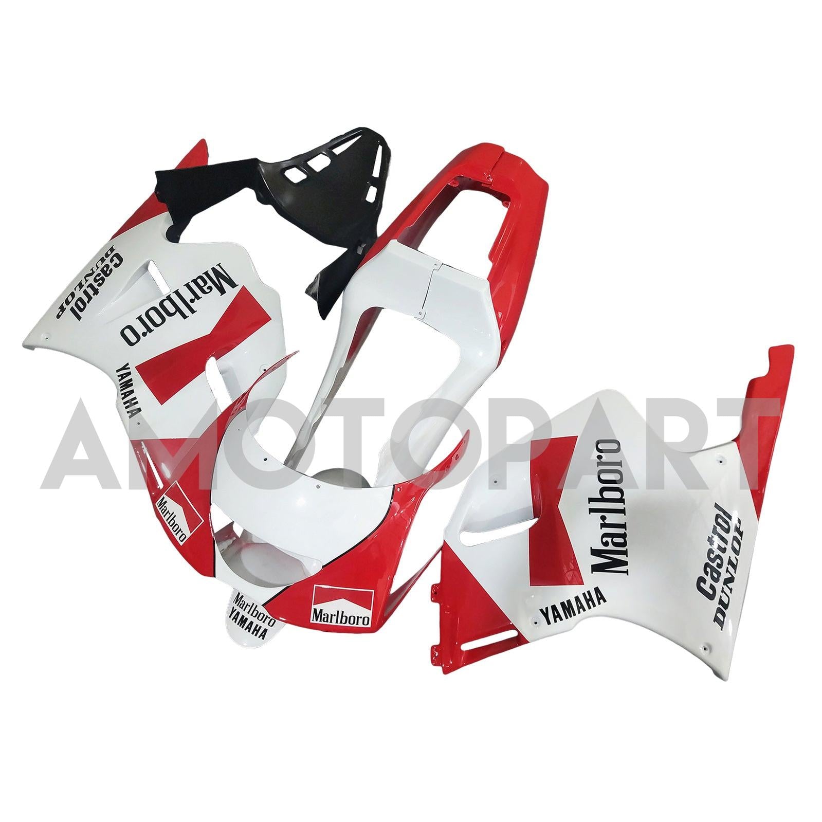 Amotopart Yamaha 1991-1994 TZR 250 Red White With Black Logos Fairing Kit