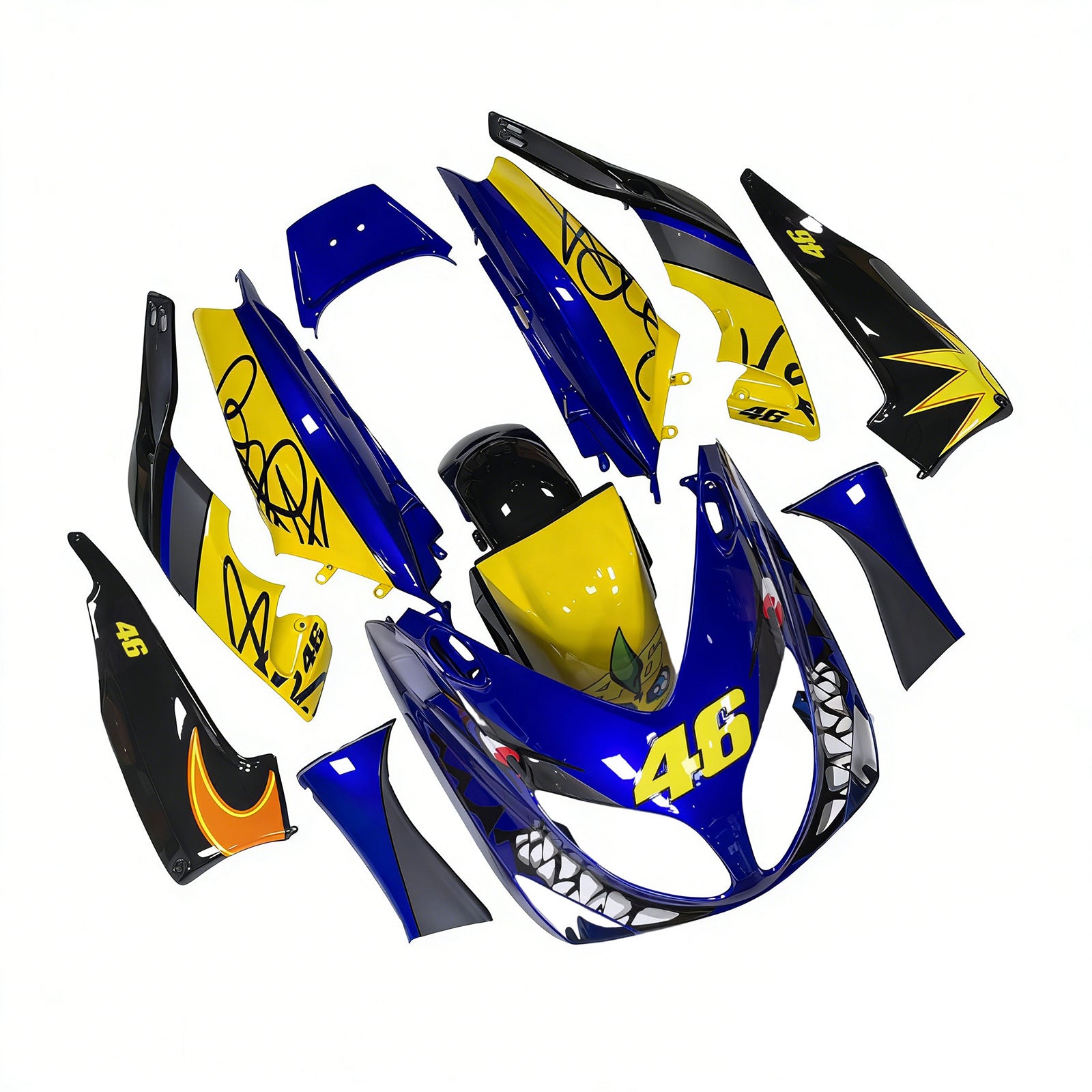 Amotopart 2001-2007 T-Max Yamaha Blue&Yellow Fairing Kit
