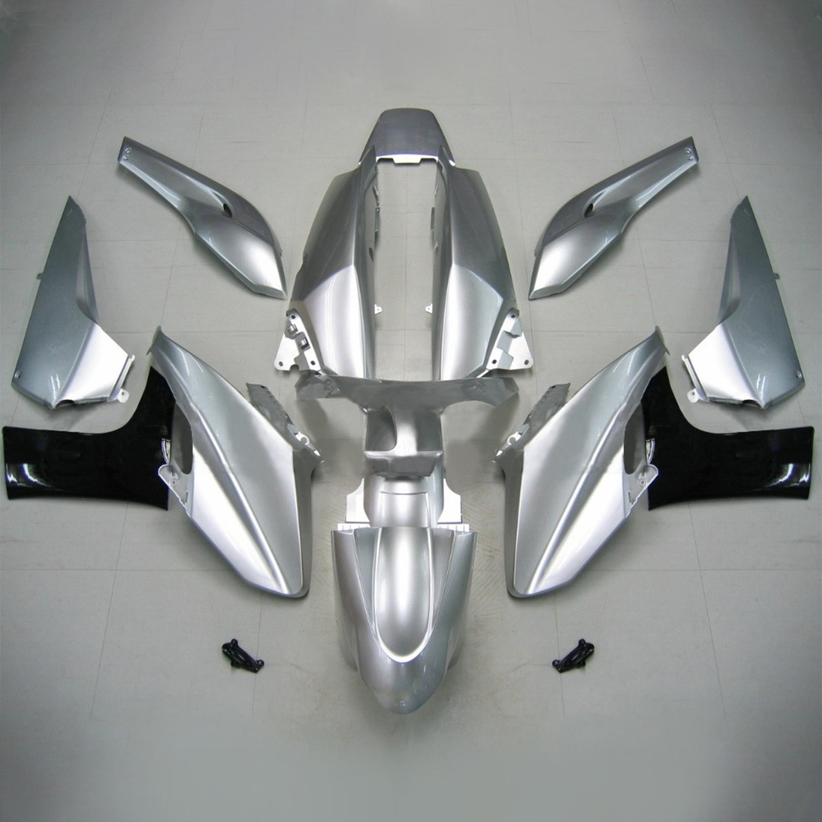 Amotopart Yamaha 2008-2012 TMax XP500 Silver Black Fairing Kit