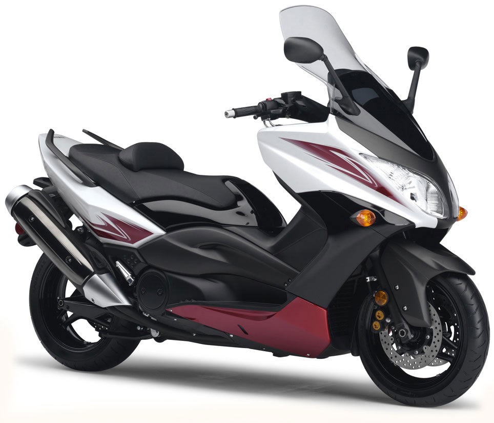 Amotopart 2008-2012 Yamaha T-Max XP500 White & Red Failing Kit
