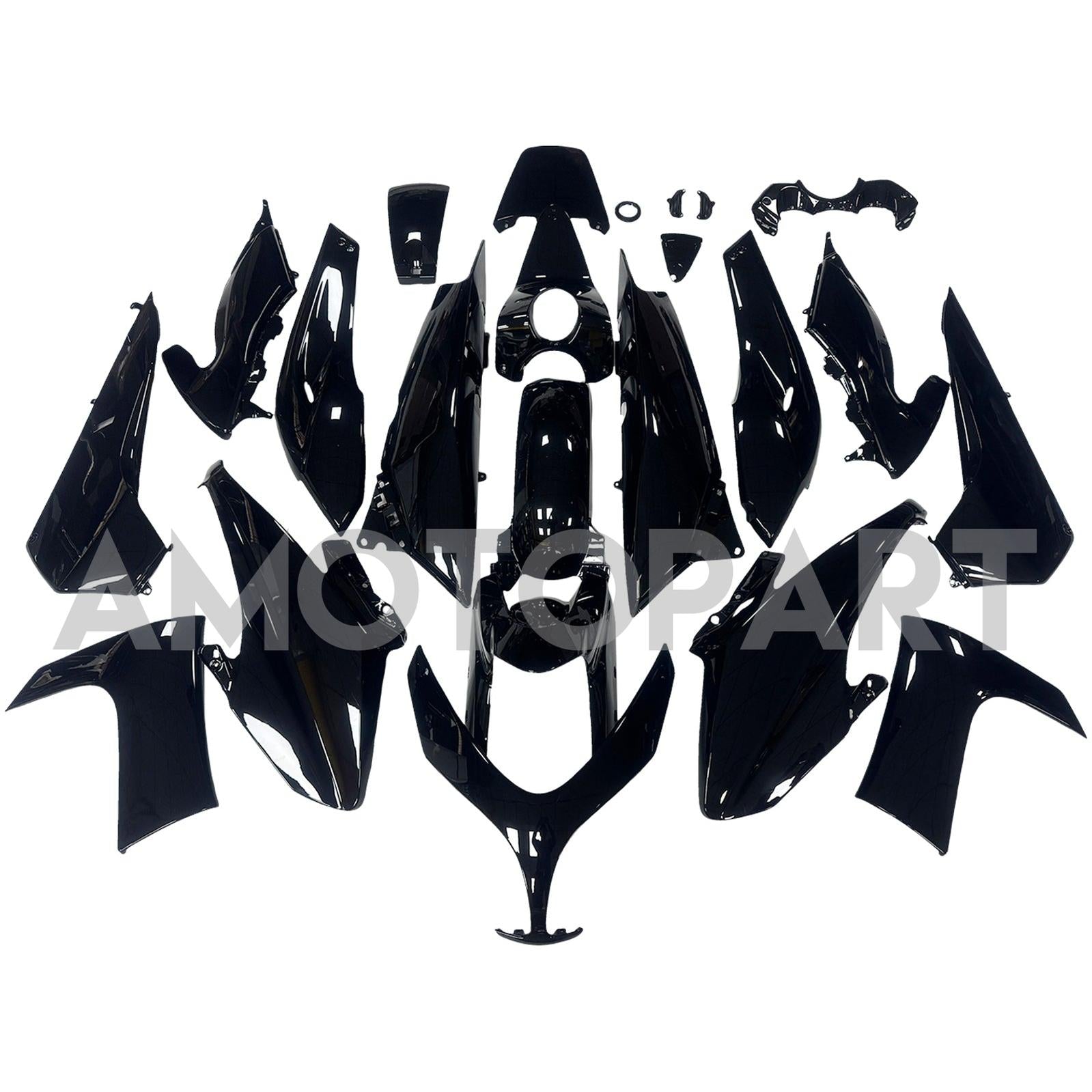Amotopart 2008-2012 Yamaha T-Max XP500 Black&Grey Fairing Kit