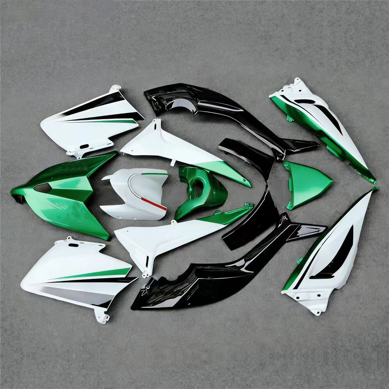 Amotopart 2012-2014 Yamaha T-Max Tmax530 Gloss Green & White Fairing Kit