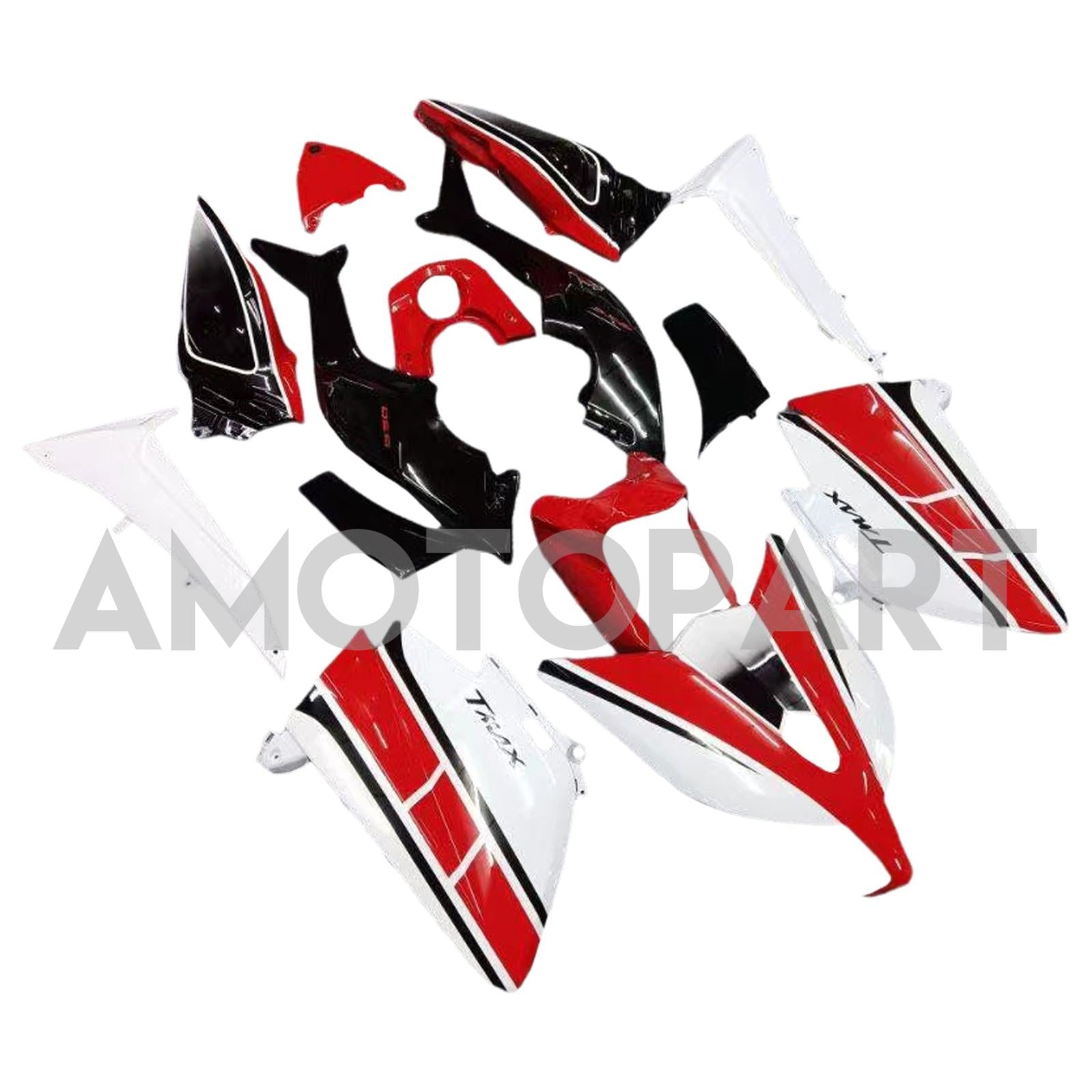 Amotopart 2012-2014 Yamaha T-Max TMAX530 Red&White Style1 Fairing Kit