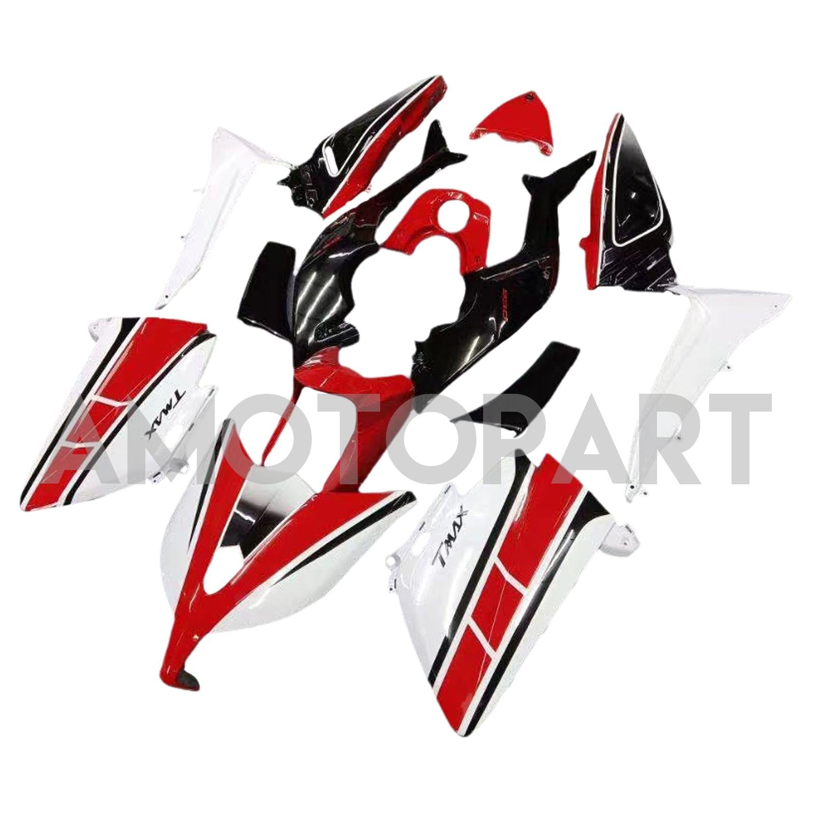 Amotopart 2012-2014 Yamaha T-Max TMAX530 Red&White Style1 Fairing Kit