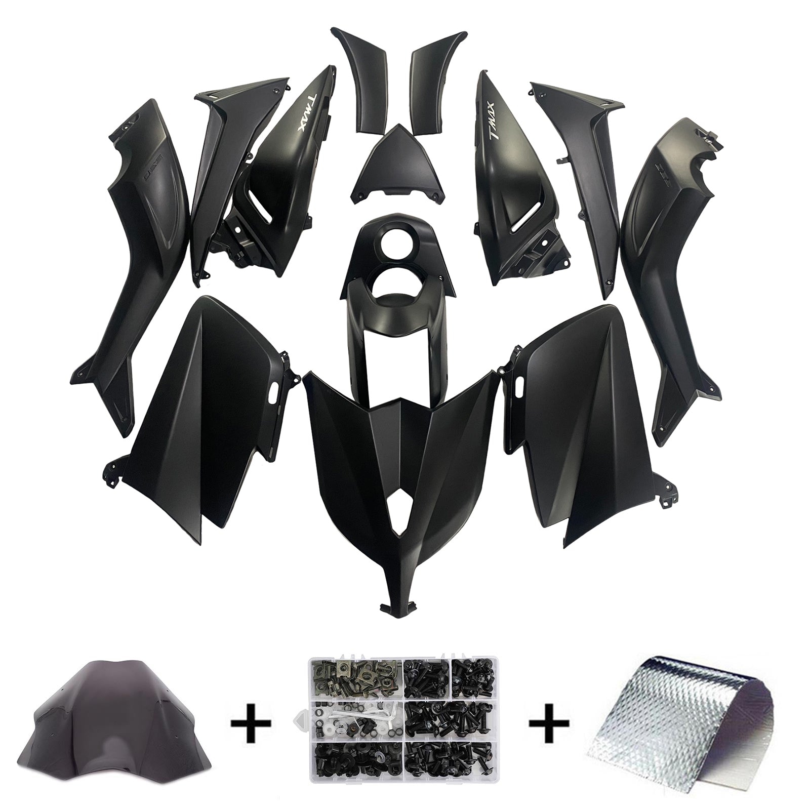 Amotopart 2012-2014 ヤマハ T-Max TMAX530 ブラック フェアリングキット