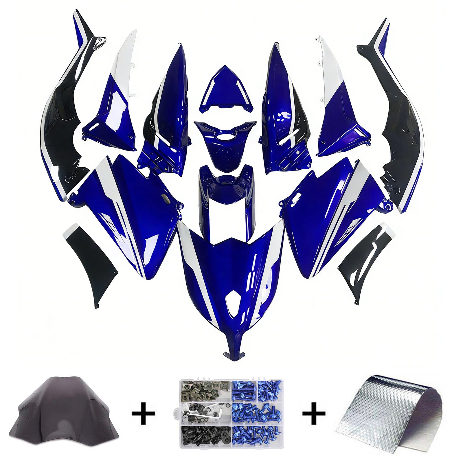 Amotopart 2012-2014 TMax TMAX 530 ヤマハ ブルー イエロー フェアリングキット