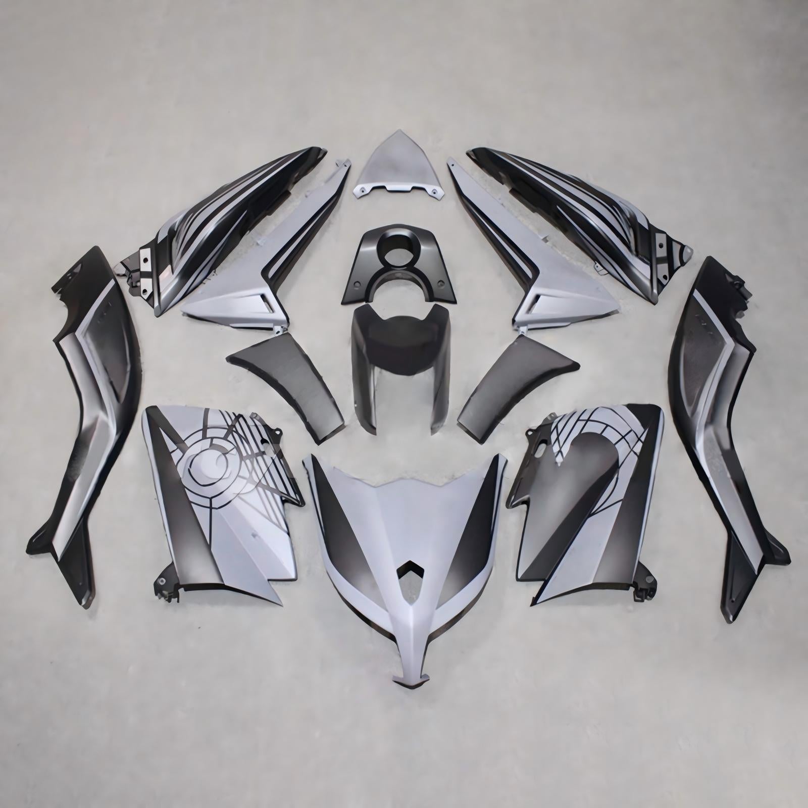 Amotopart 2012-2014 T-Max TMAX530 Yamaha Mattschwarz&Grauer Verkleidungssatz