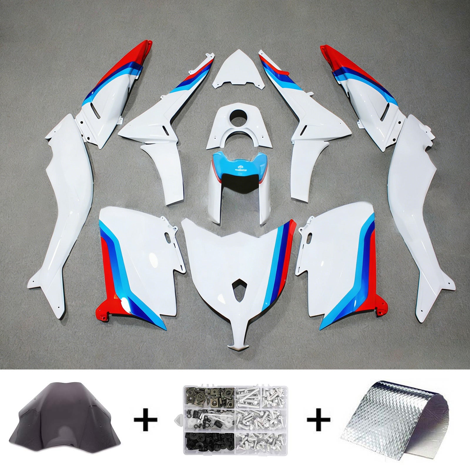 Amotopart 2012-2014 T-Max TMAX530 Yamaha Red&Blue Style2 Fairing Kit