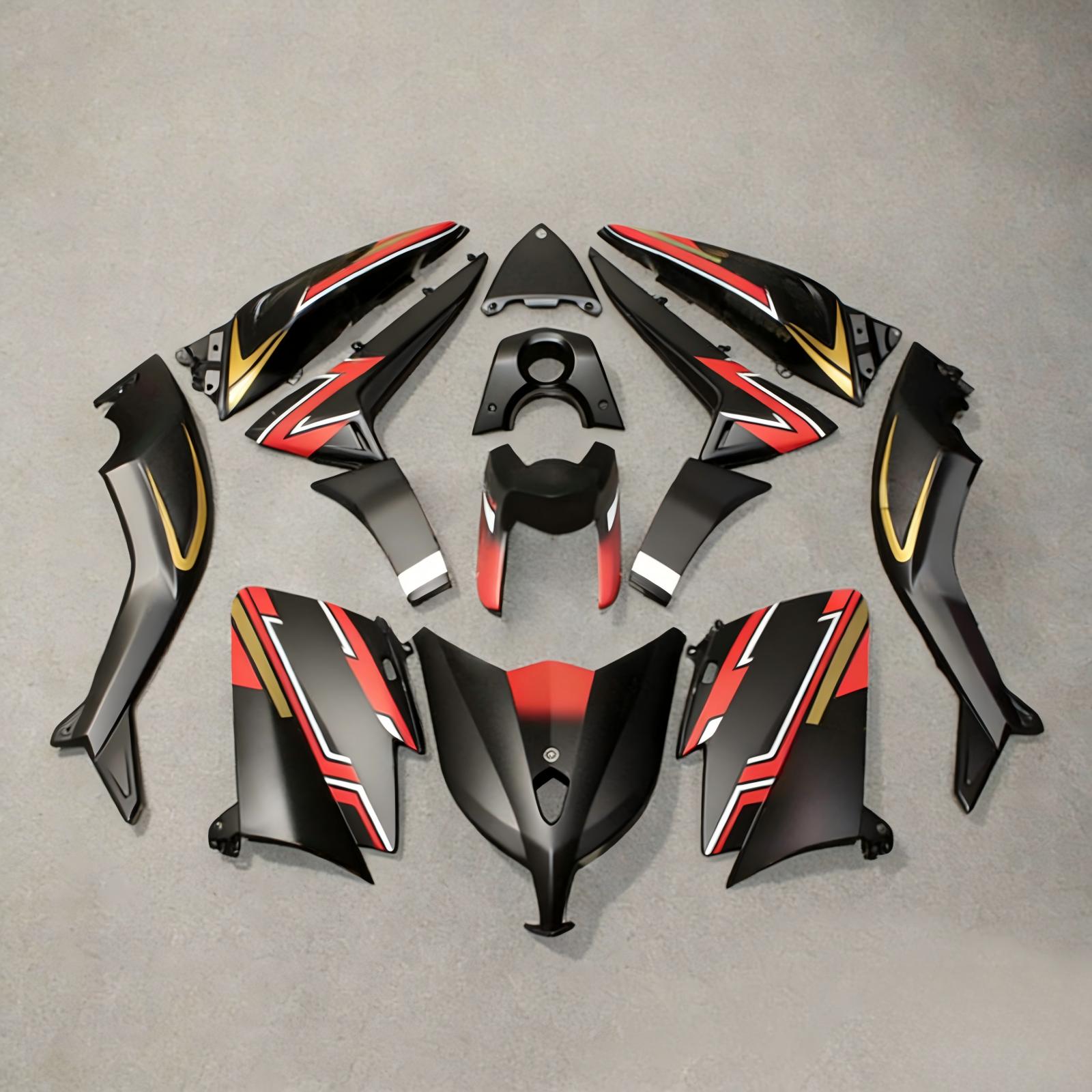 Amotopart 2012-2014 T-Max TMAX530 Yamaha Matte Gold&Red Fairing Kit
