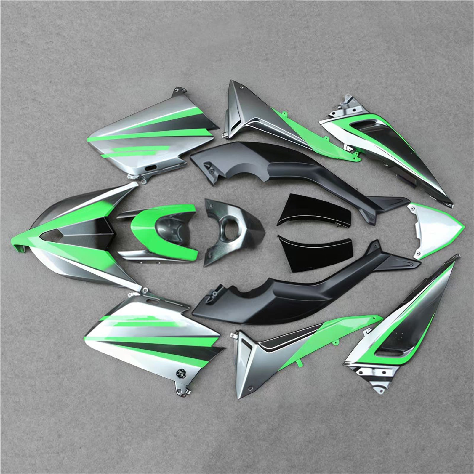 Amotopart 2012-2014 T-Max Tmax530 Yamaha Grey & Green Failing Kit