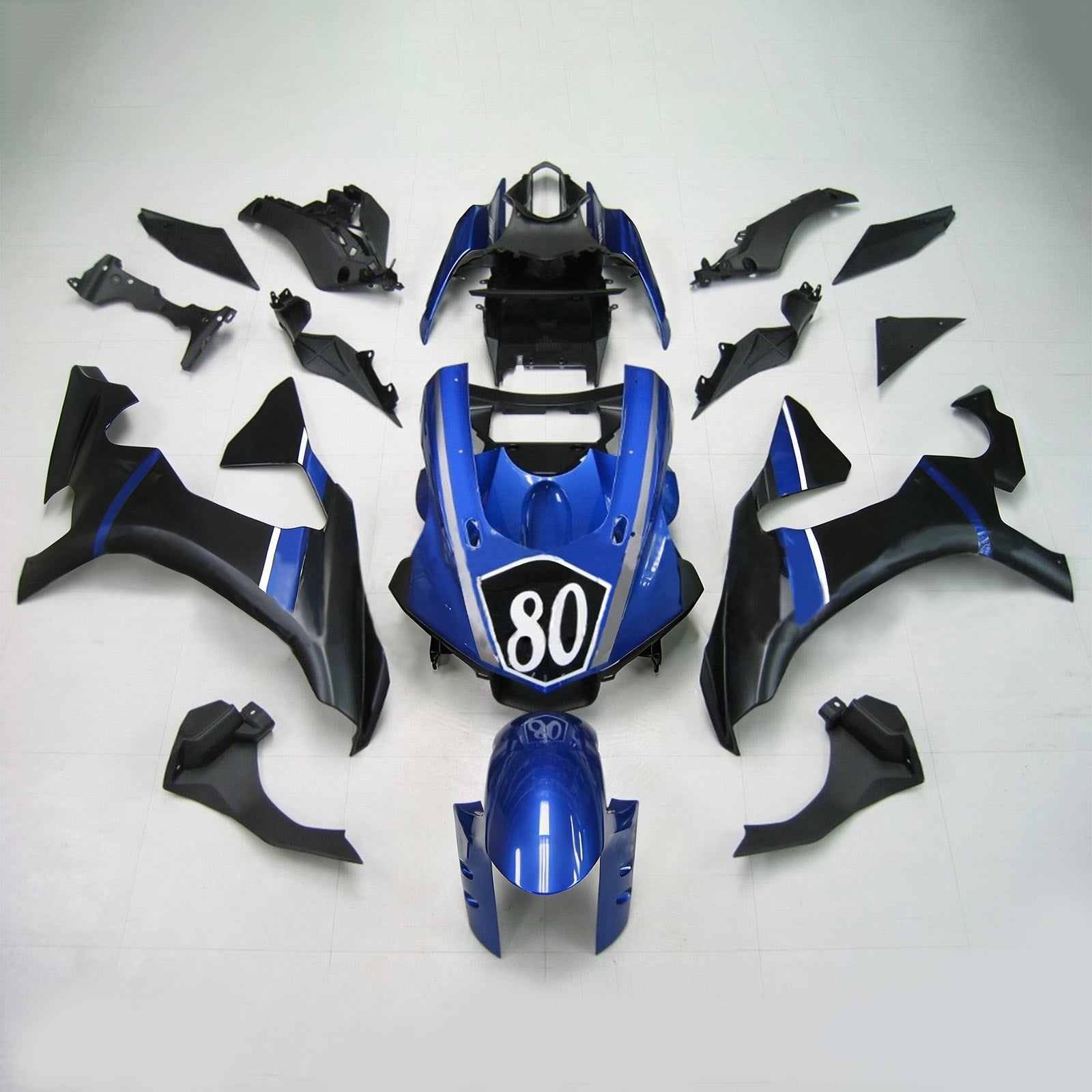 Amotopart Yamaha 2020-2026 YZF R1 černá s modrou sadou kapotáže