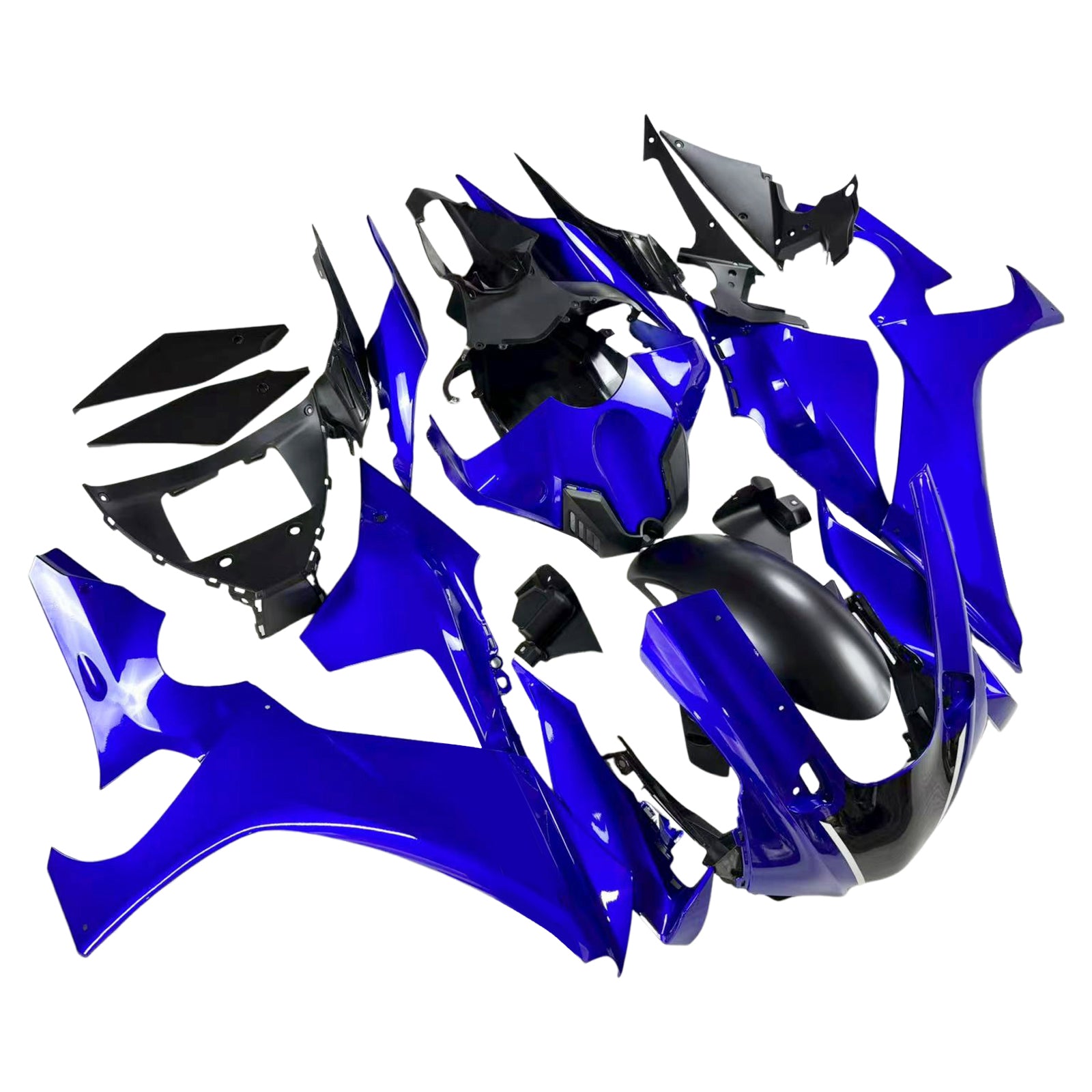 Amotopart Yamaha 2020-2025 YZF R1 Blue With Black Fairing Kit