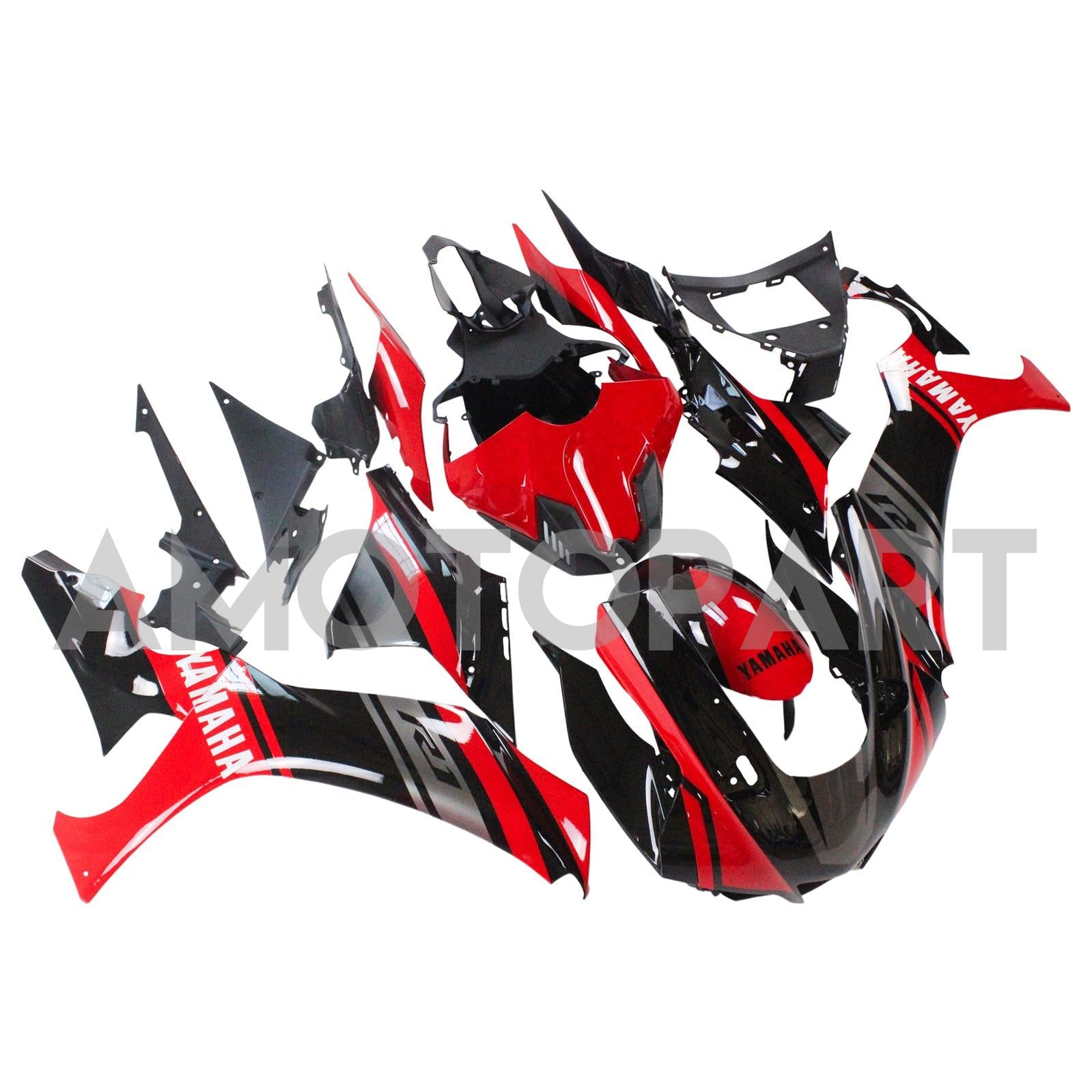 Amotopart Yamaha 2020-2025 YZF R1 Black Red Fairing Kit