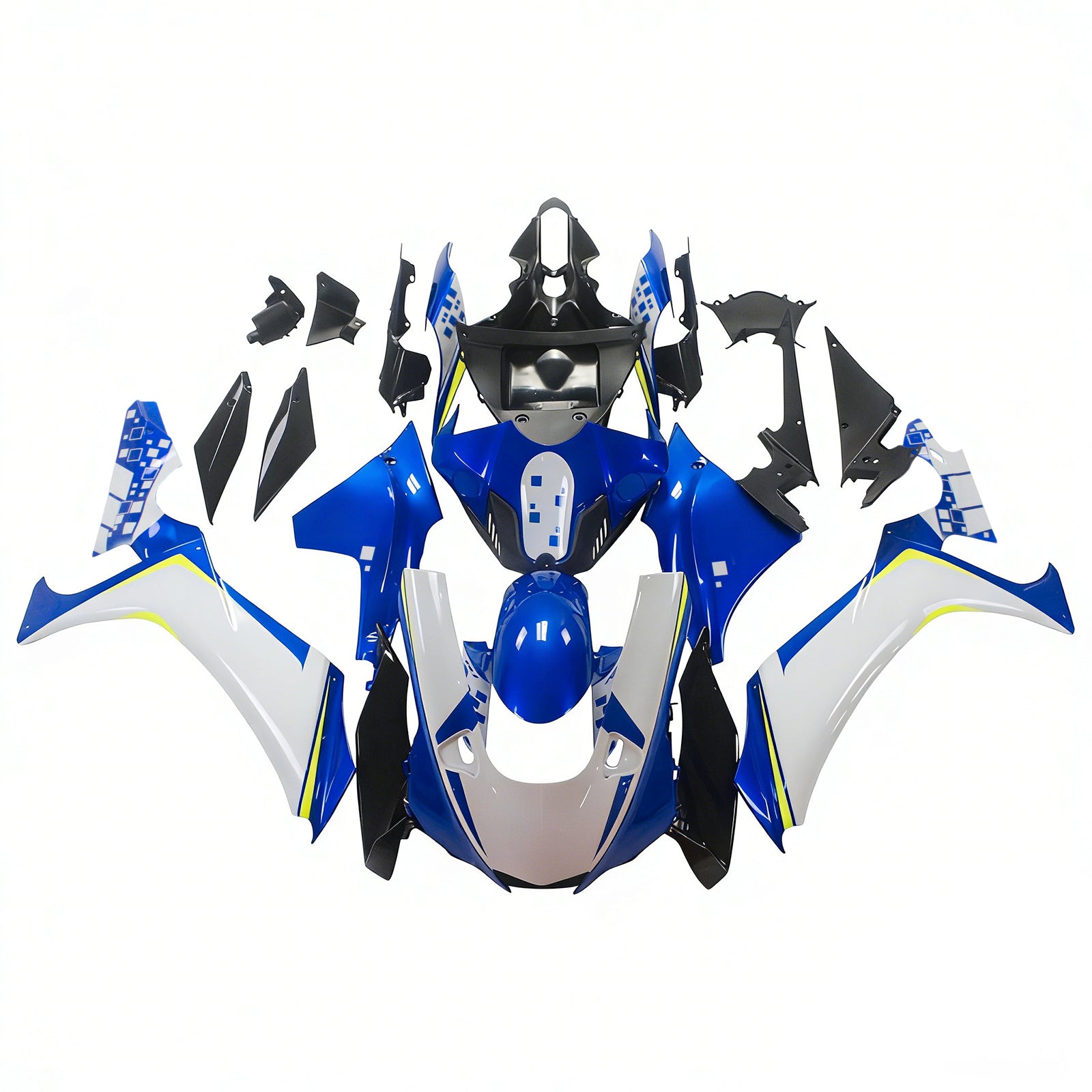 Kit carena Amotopart Yamaha 2020-2024 YZF R1 bianco blu logo