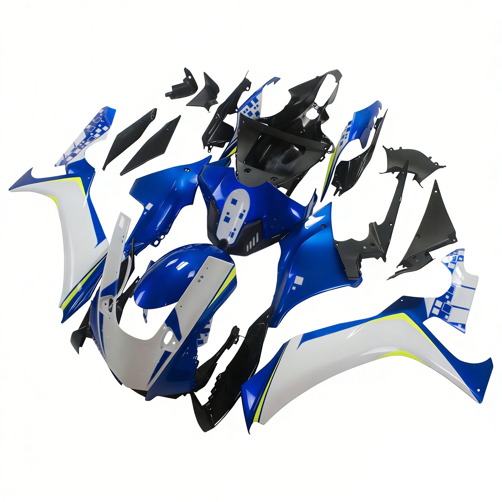 Kit carena Amotopart Yamaha 2020-2024 YZF R1 bianco blu logo
