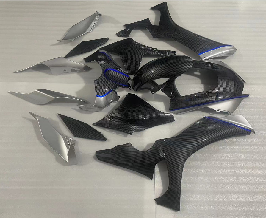 Amotopart Yamaha YZF R1 2020-2025 Carbon Fiber Black&Blue Fairing Kit
