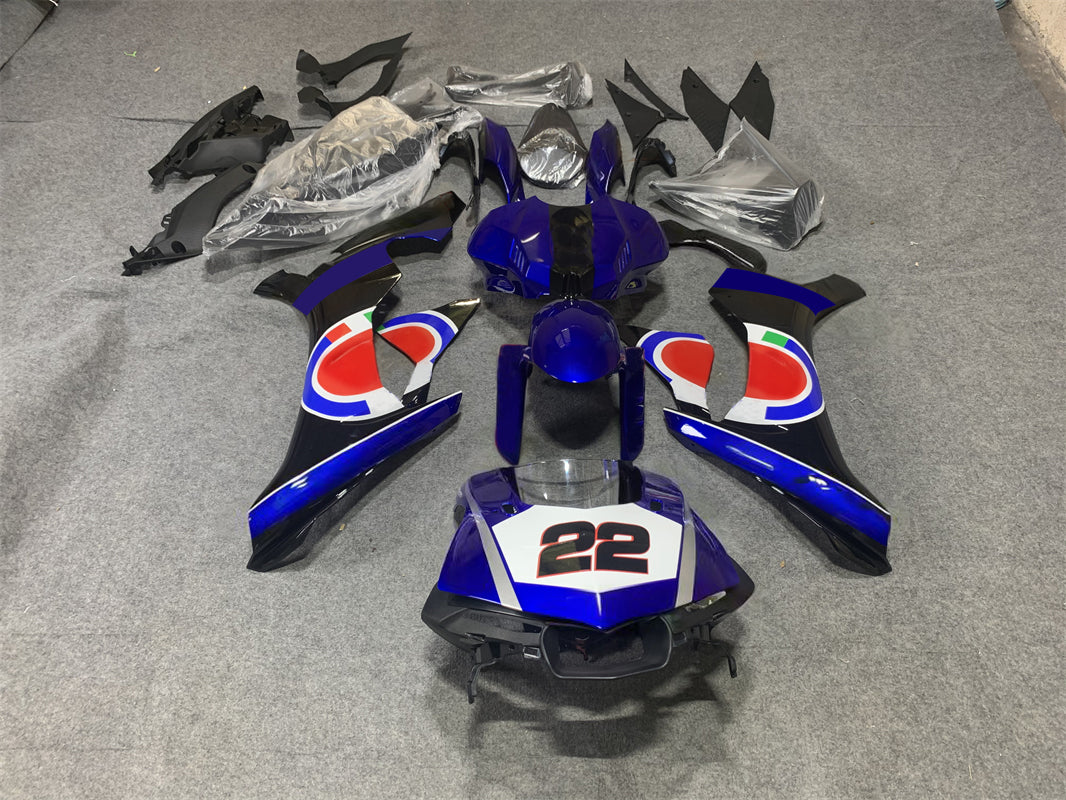 Amotopart Yamaha YZF R1 2020-2026 Blue&Black Style2 Fairing Kit