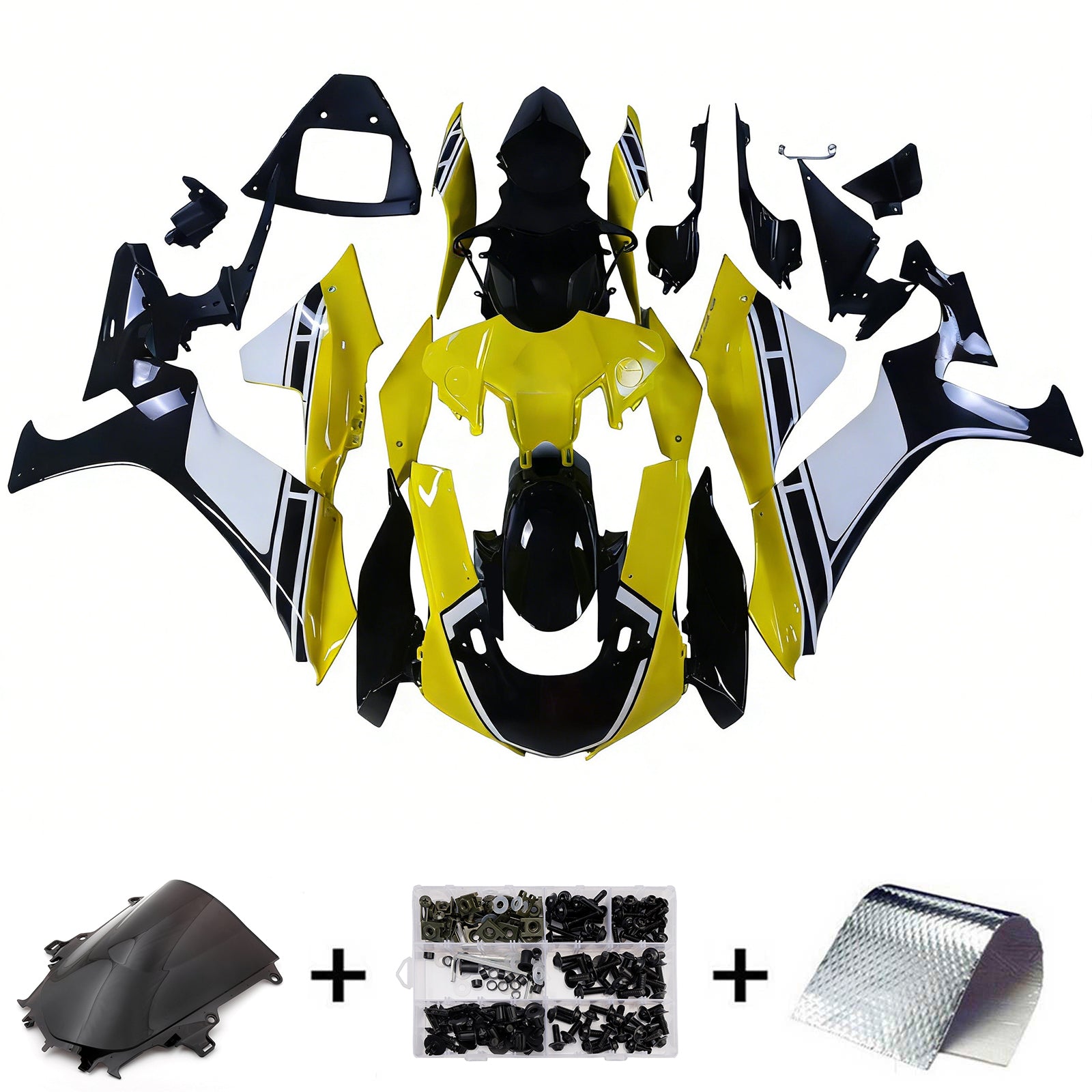 Amotopart Yamaha YZF R1 2020-2026 Yellow&Black Fairing Kit