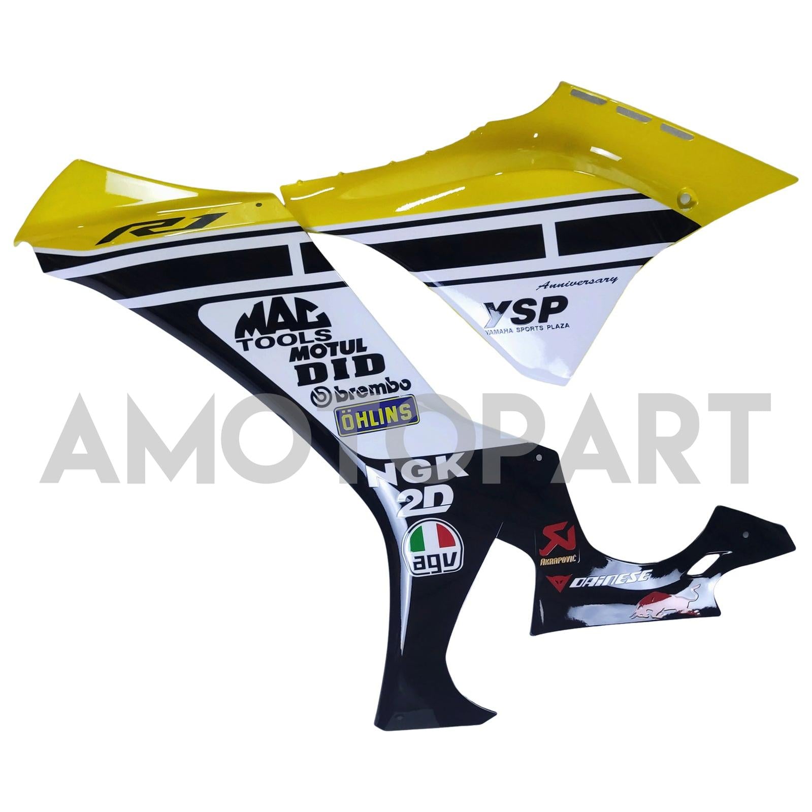 Amotopart Yamaha YZF R1 2020-2025 Yellow&Black Fairing Kit