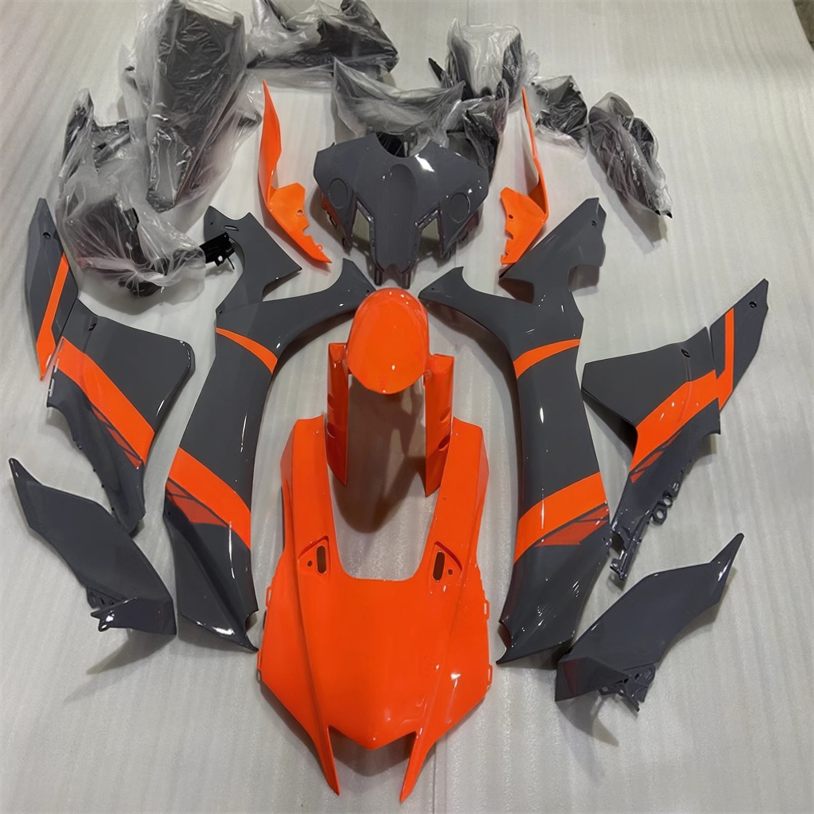 Amotopart 2020-2025 Yamaha YZF R1 Orange&Grey Fairing Kit