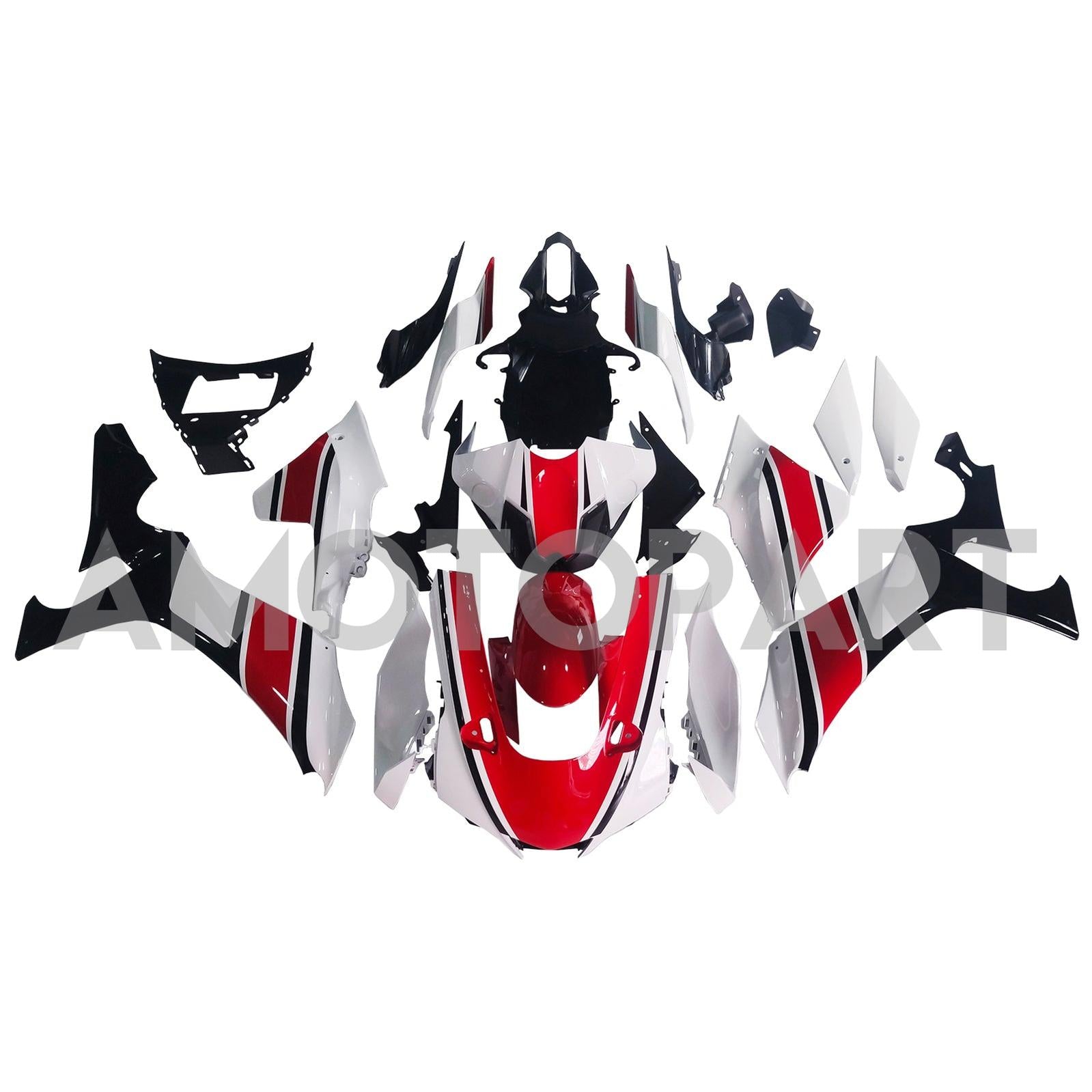 Amotopart 2020-2025 Yamaha YZF R1 White Black Red Fairing Kit