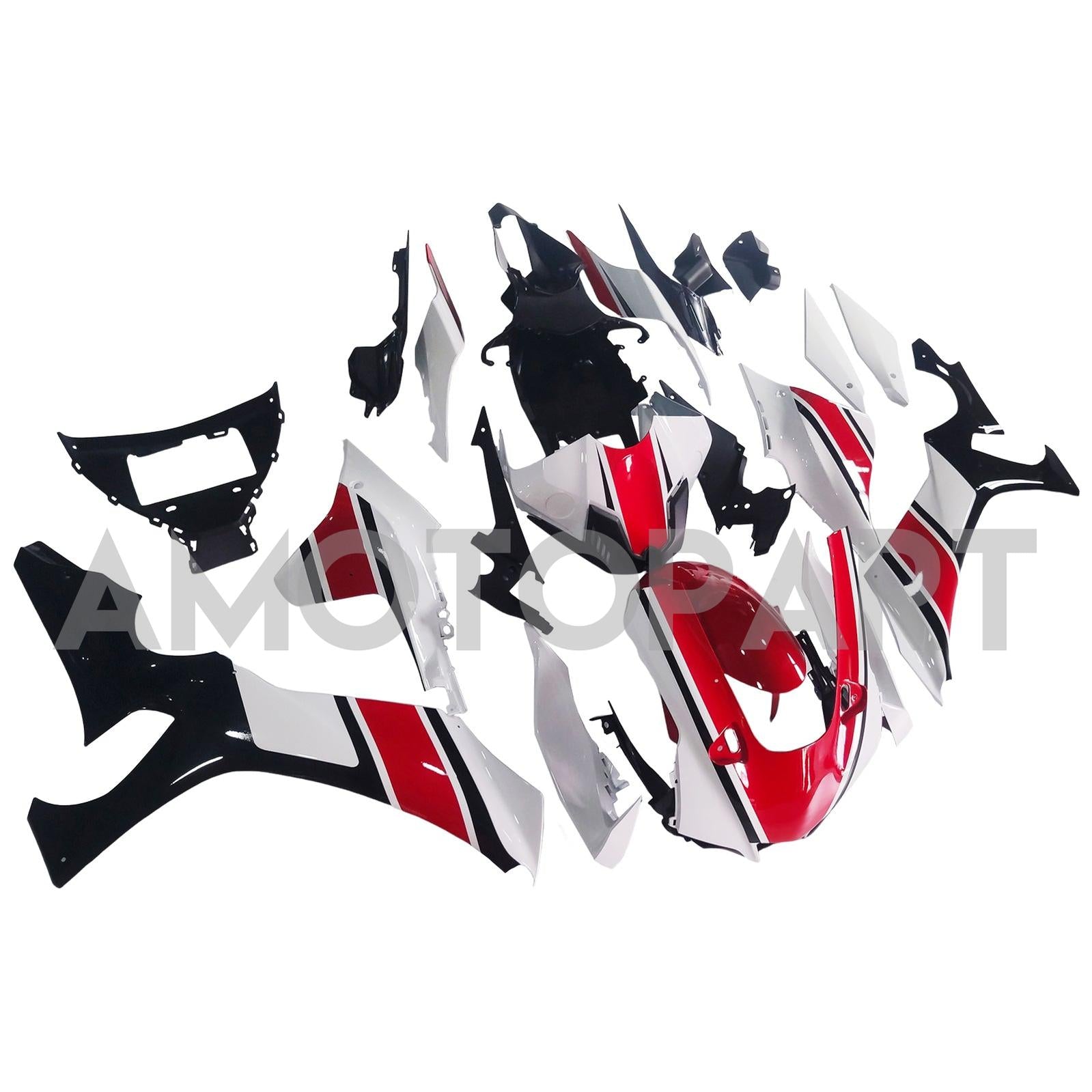 Amotopart 2020-2025 Yamaha YZF R1 White Black Red Fairing Kit