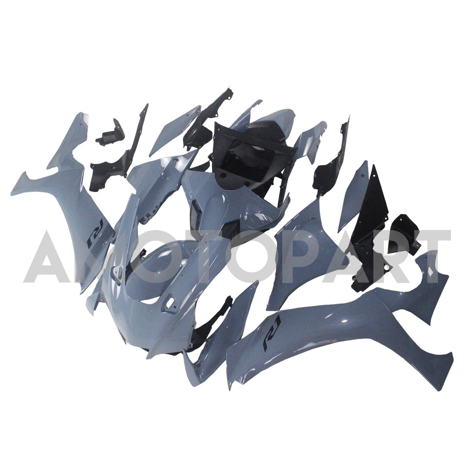 Amotopart 2020-2025 Yamaha YZF R1 Glossy Grey Fairing Kit