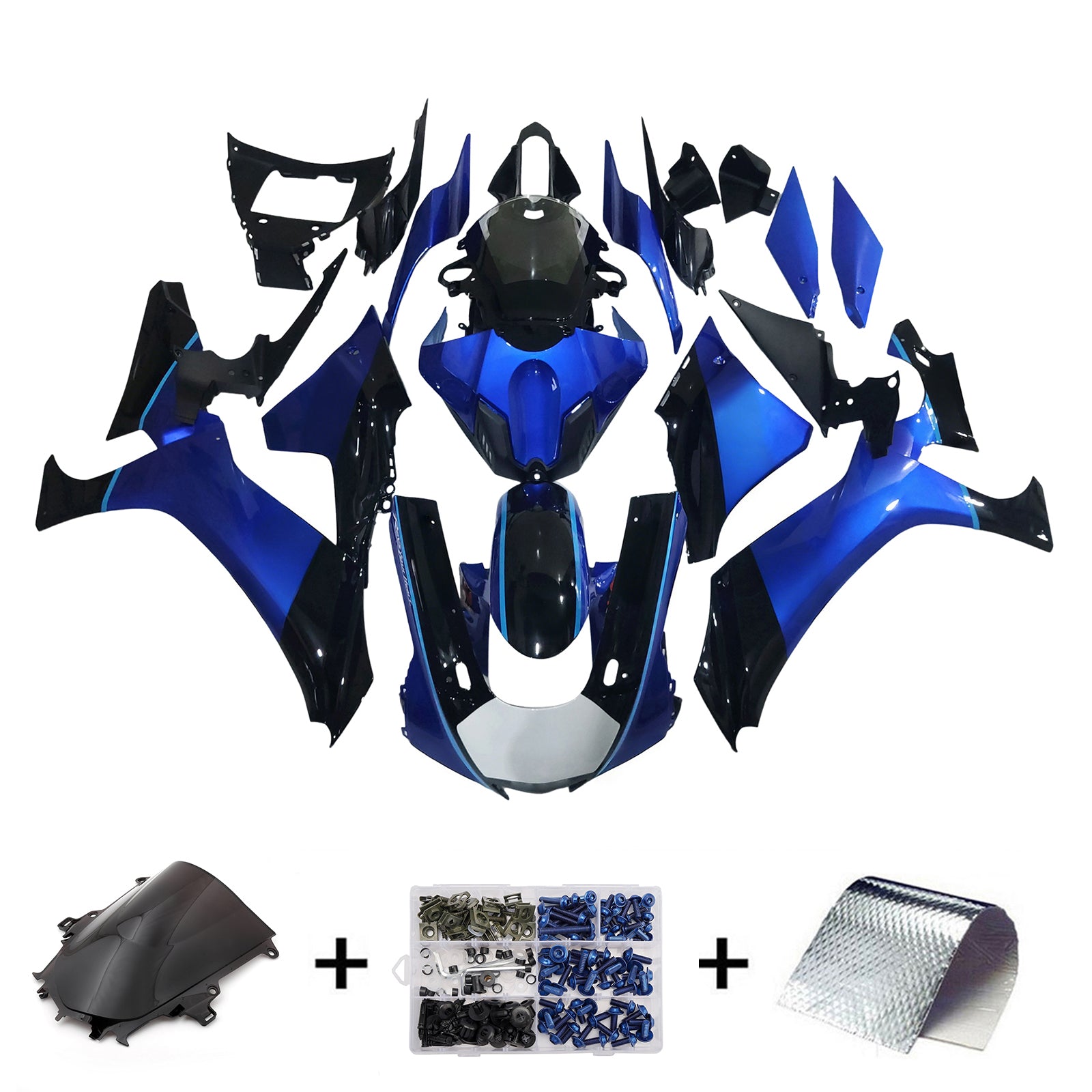 Amotopart 2020-2025 Yamaha YZF-R1 Blue Fairing Kit